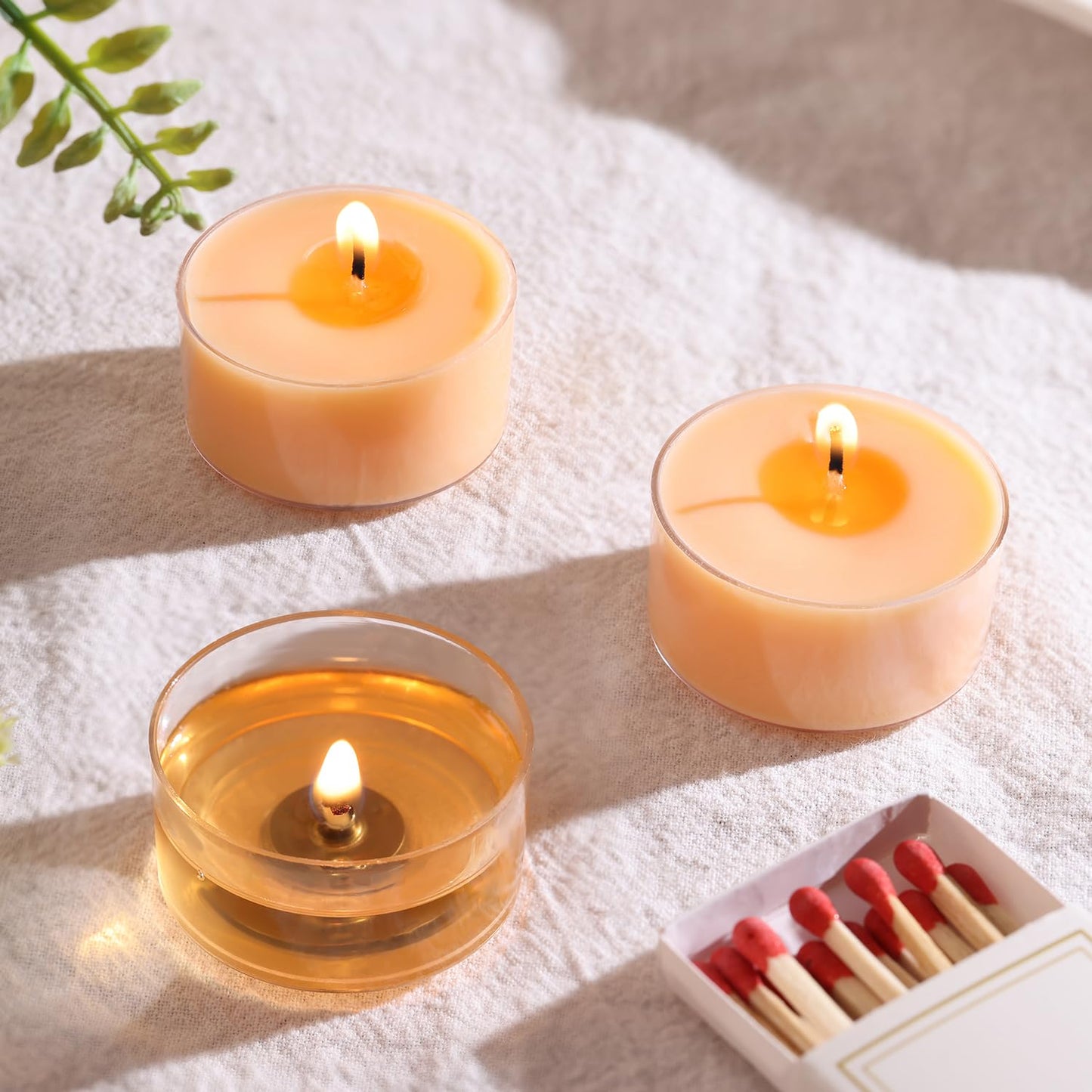 Scented Tea Lights Candles, Citrus Sunburst, 16 Pack – Vibrant Orange Scented Tealight Candles – 100% Palm Wax, 6 Hour Burn Aromatherapy Tea Light Votive Candle for Holiday Gatherings, Festive Decor