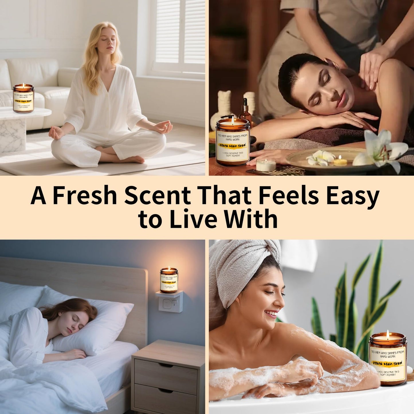 Morning Orange Scented Candle - Don't Rush on Morning - Fresh Morning Candles for Women Men, 7oz Soy Candles for Home Scented - Energy Aromatherapy Candle for Relaxation Mothers Day Gifts for Mom