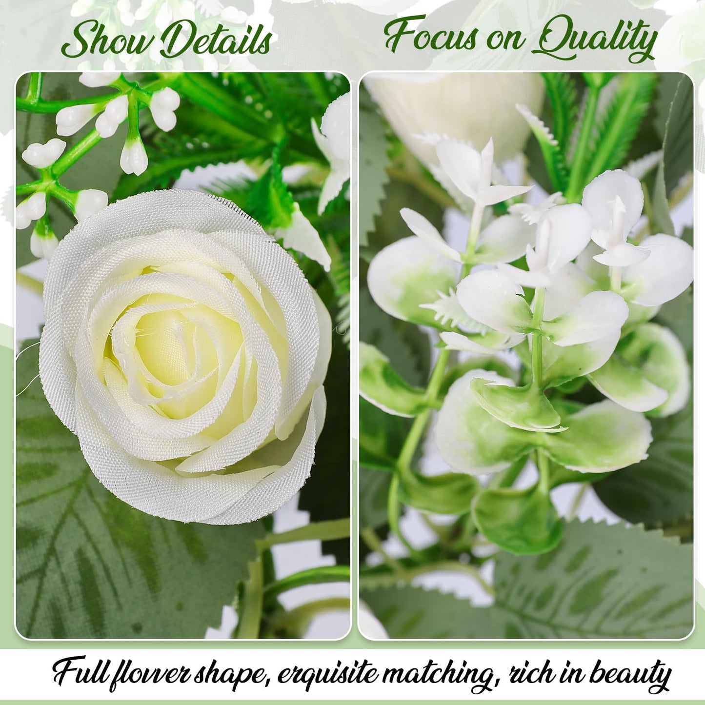 10PCS Wedding Rose Candle Rings Artificial Floral Eucalyptus Leaves Wreaths Faux Candle Rings Summer Greenery Candleholders Garland Pillar Holder for Bridal Shower Bachelorette Party Table Decor