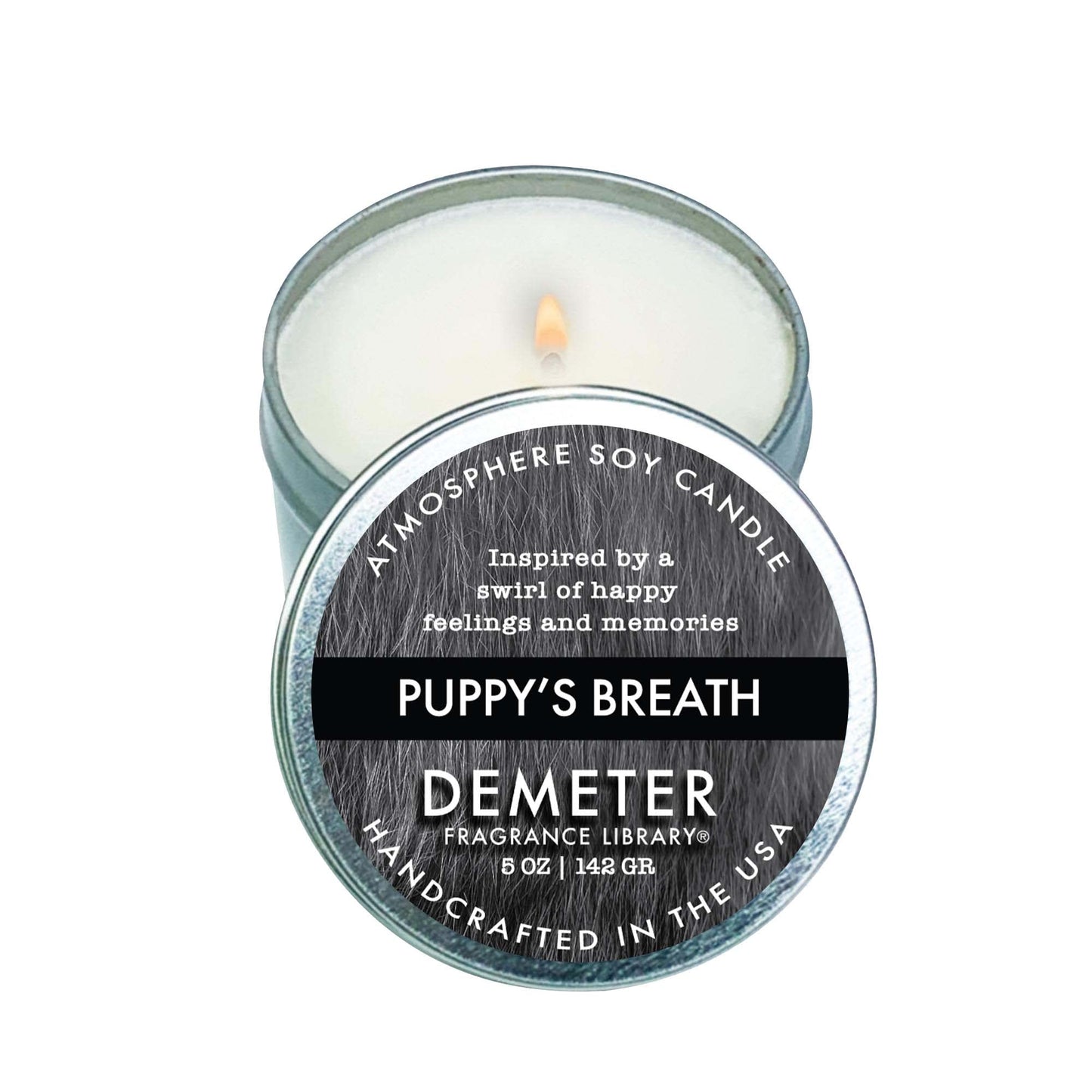 DEMETER Puppy's Breath Soy Candle, Scented Candles with Unique Fragrance, Perfect for Aromatherapy and Home Decor, Cute Candles for Travel and More