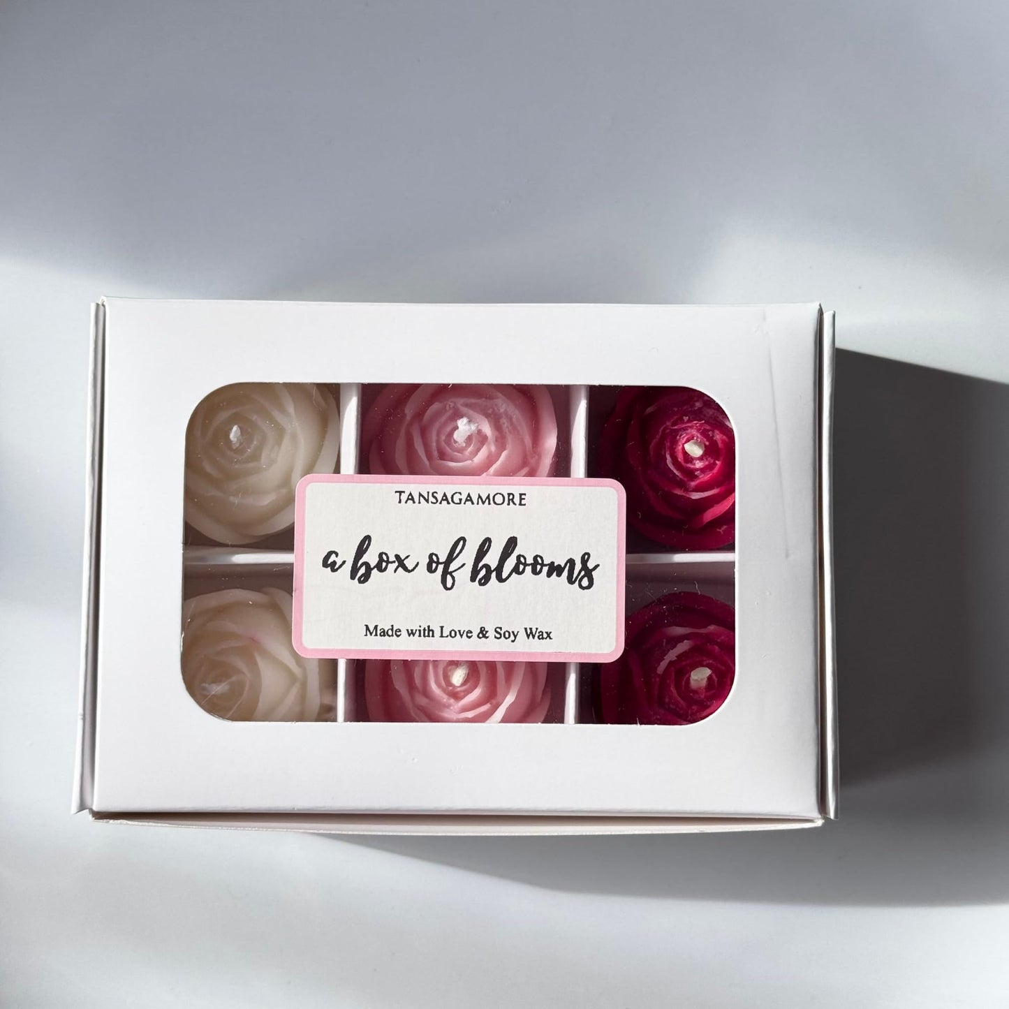6 Pieces Rose Shaped Candles, Handmade Delicate Flower Candles for Valentine's Day, Party, Wedding, Spa, Home Decoration Gifts, Mini Floral Scented Candle Set Bulk