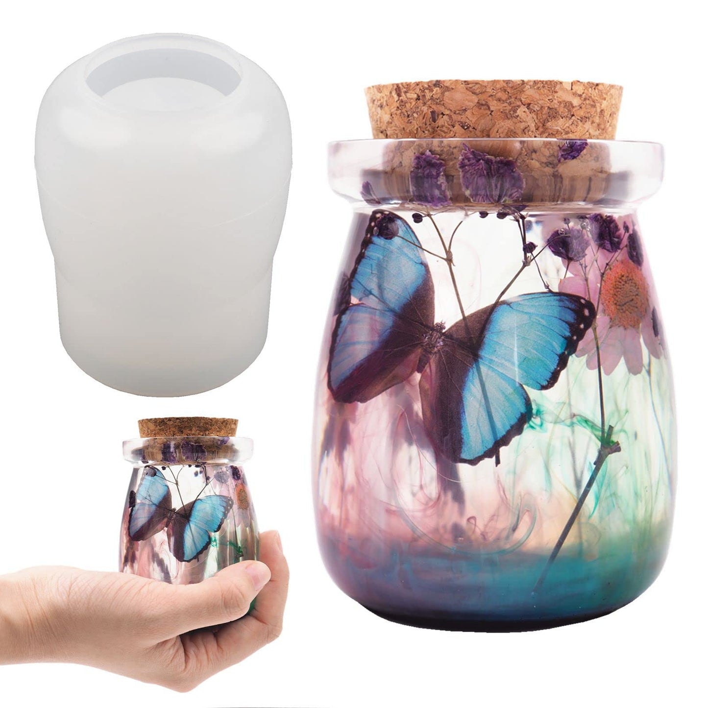 Silicone Jar Mold - Multi-Purpose Soap, Candle, Coffee Cup & Resin Mold