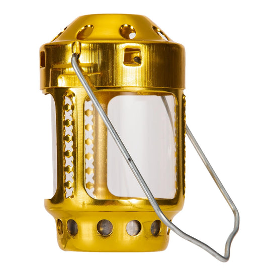 Portable Candle Lantern, Night Fishing Hanging Camping Aluminium Alloy Candle Lamp for Indoor Outdoor Paritie Weddings Vintage Style Hanging Lantern (Gold)