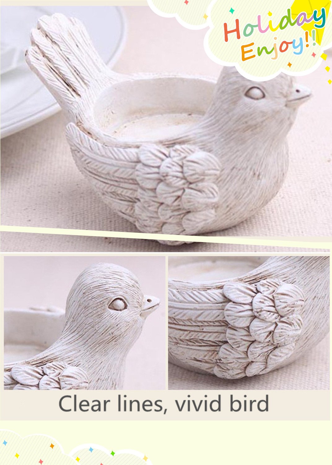 Scented Candle Holder Candleholders for Votive Birthday Candles Tea Light Holders Set 2 Pack Elephant Design