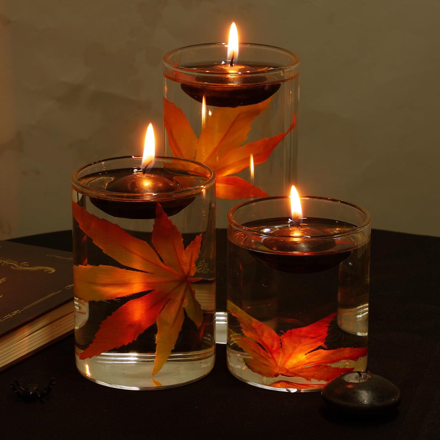 20 Pcs Floating Candles Centerpieces, 1.5 Inch Unscented Floating Candles Small Decoration for Valentine's Day, Thanksgiving, Wedding and Home Decor