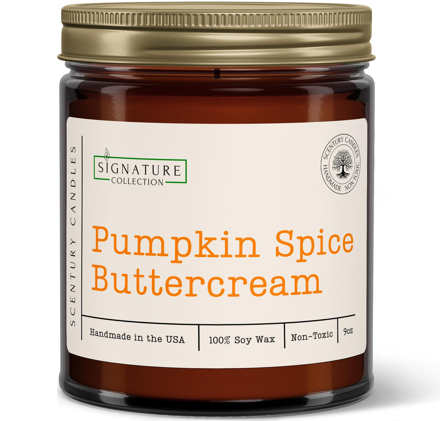 Pumpkin Spice Buttercream Fall Scented Candle, Many Scents to Choose from, All Natural Non-Toxic Soy Wax, Handmade in The USA (Pumpkin Spice Buttercream)