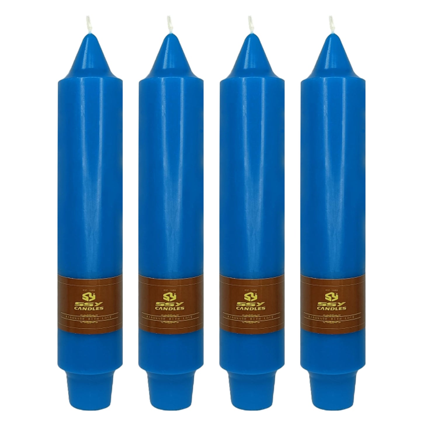 4 PCS Dark Blue Taper Candles 7 inch Short Taper Candle Unscented Candlesticks Smokeless Candle Sticks for Dinner Wedding Home Decoration Candles