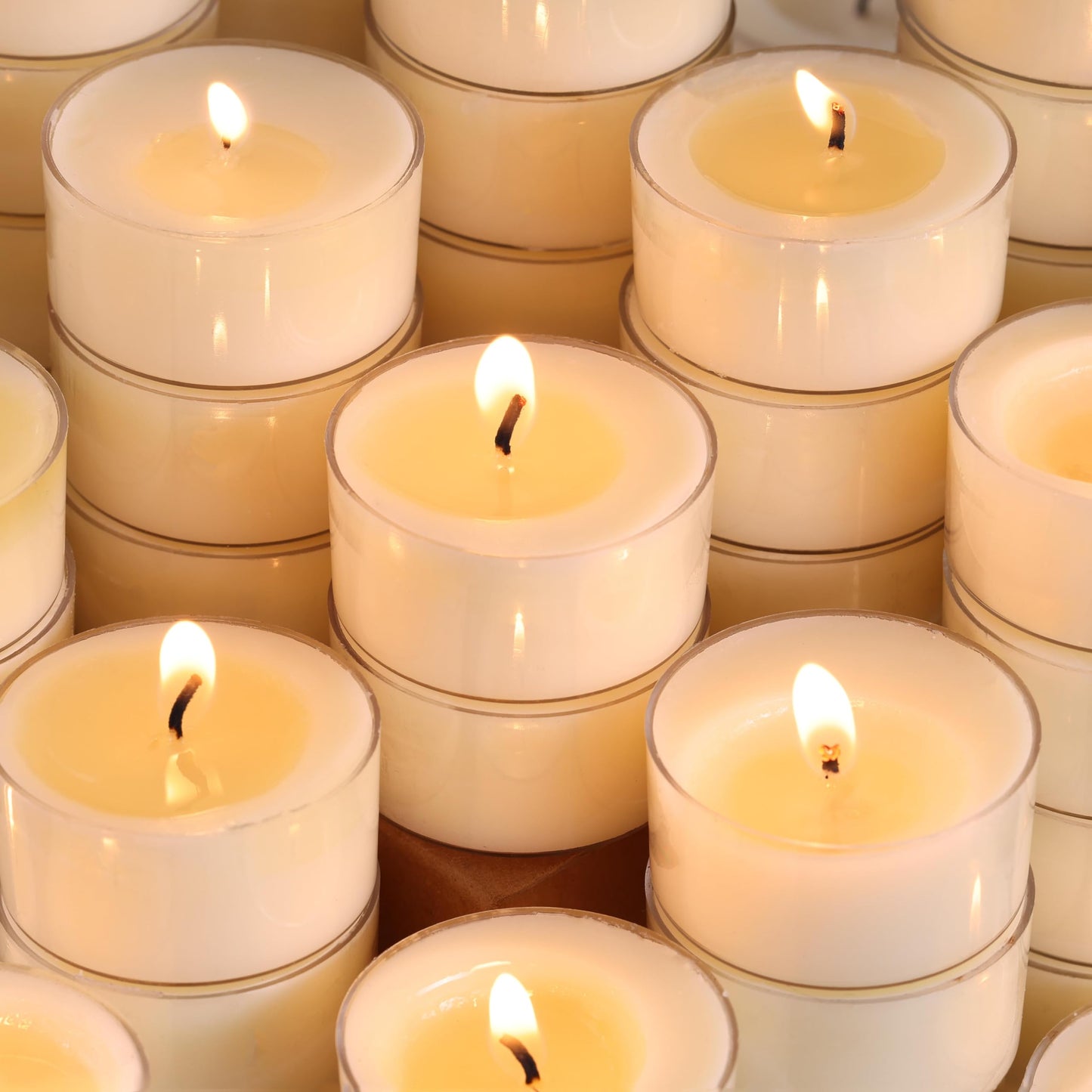 DEVI Soy Tea Lights Candles 200 Pack, 6 Hour White Tea Candles Bulk, Soy Wax Tea Lights Bulk-6 Hours Long Burning, Unscented Small Votives Bulk for Wedding Favors, Party Events, Shabbat,Home Decor