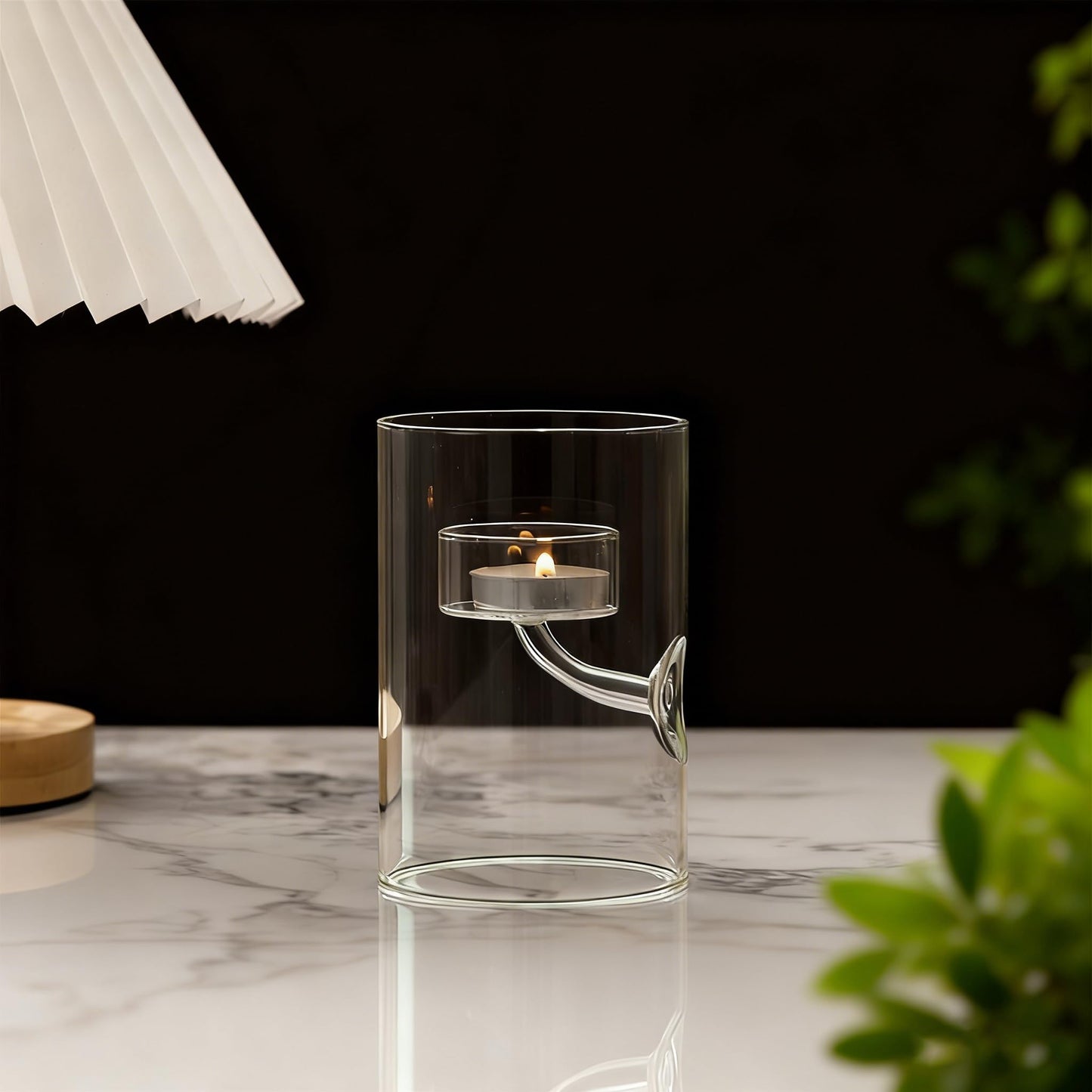Maimeili Glass Candle Holder Hurricane Crystal Decorative Candle Fits Standard Tealight for Table Wedding Dinning Centerpieces Party Supplies Home Decor