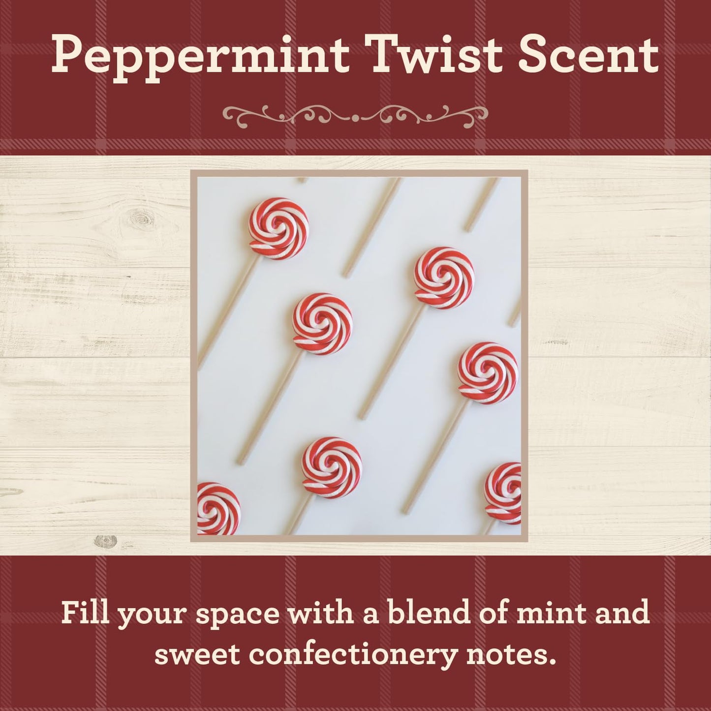 Our Own Candle Company, Peppermint Twist Scented Mason Jar Candle, 100 Hour Burn Time, 13 Ounces