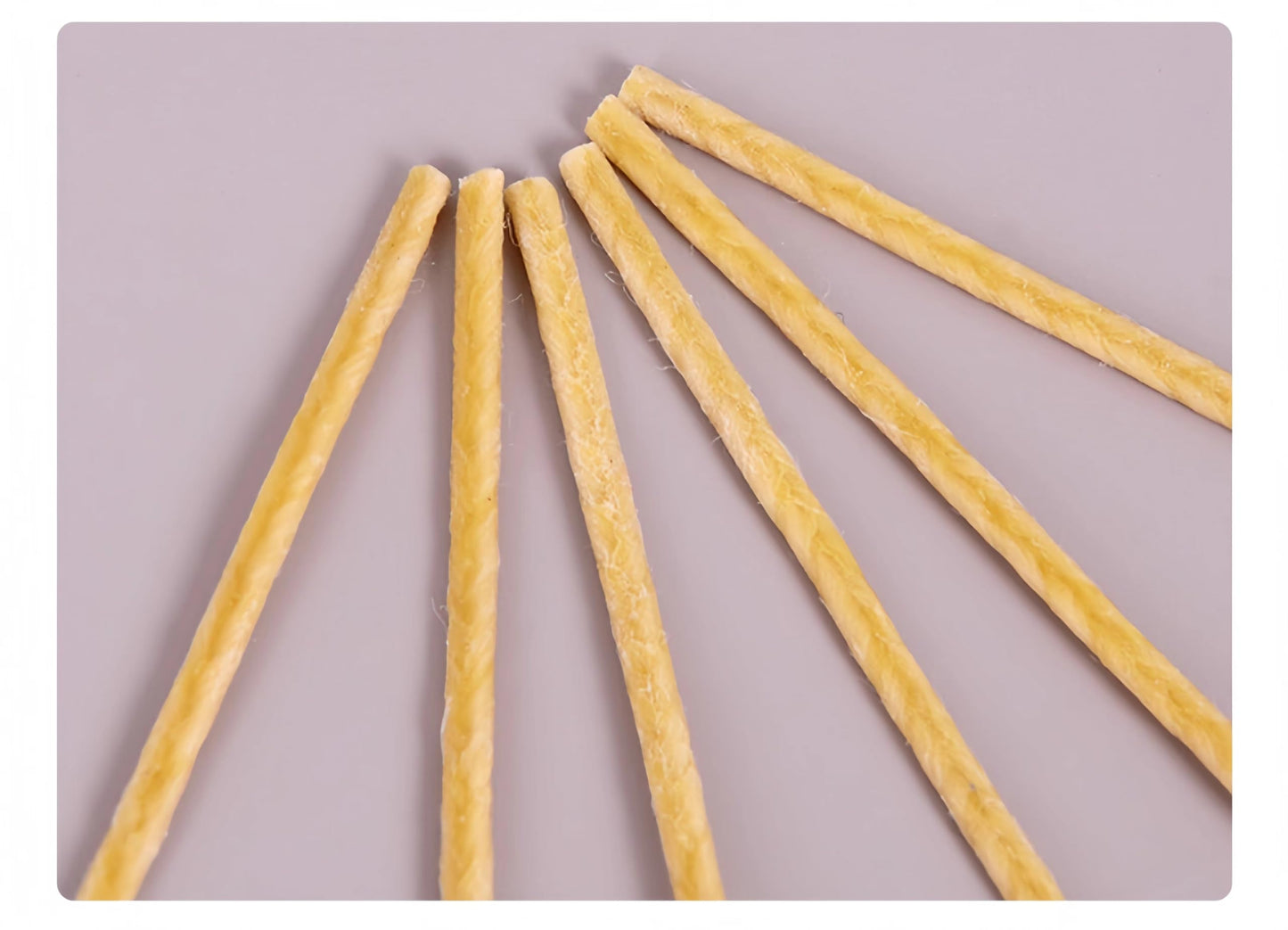 Hemp Wicks 100 pcs 8 inch Organic Beeswax Candle Wicks for Candle Making
