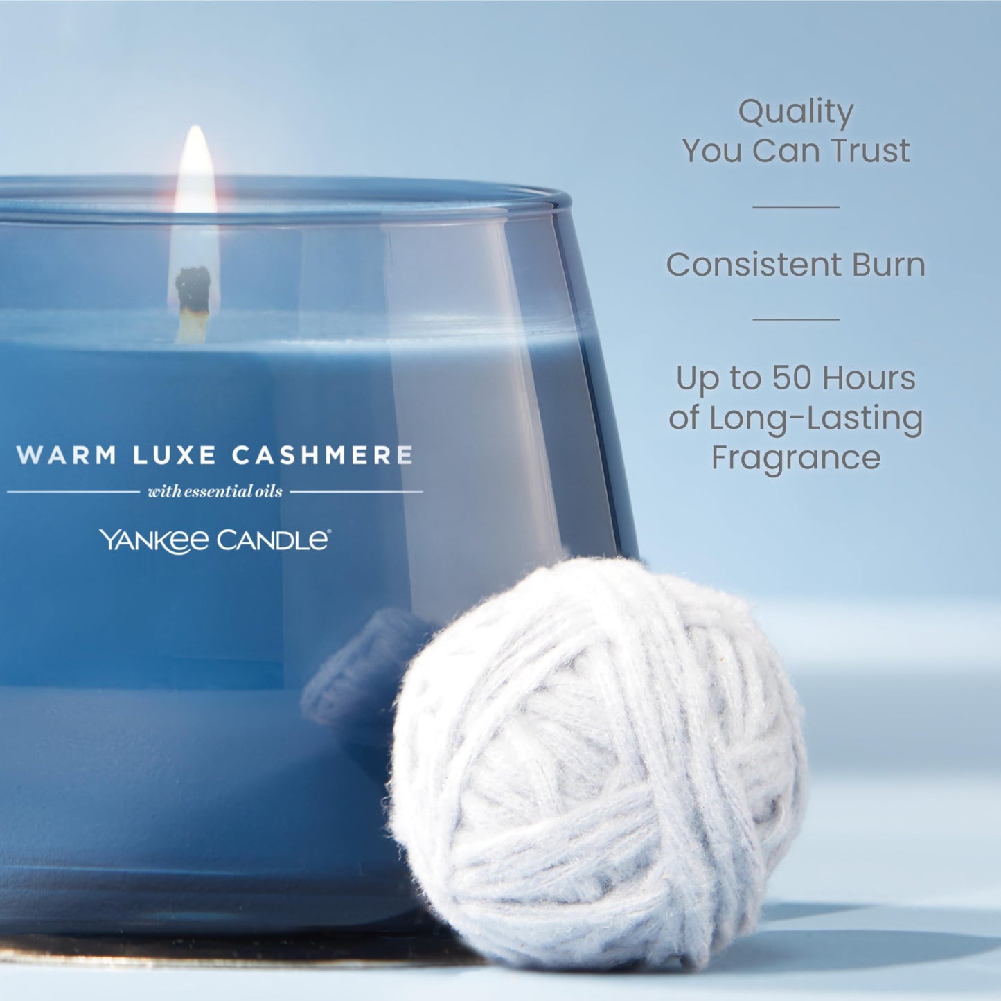 Yankee Candle Studio Medium Candle, Warm Luxe Cashmere, 10 oz, 4-Pack