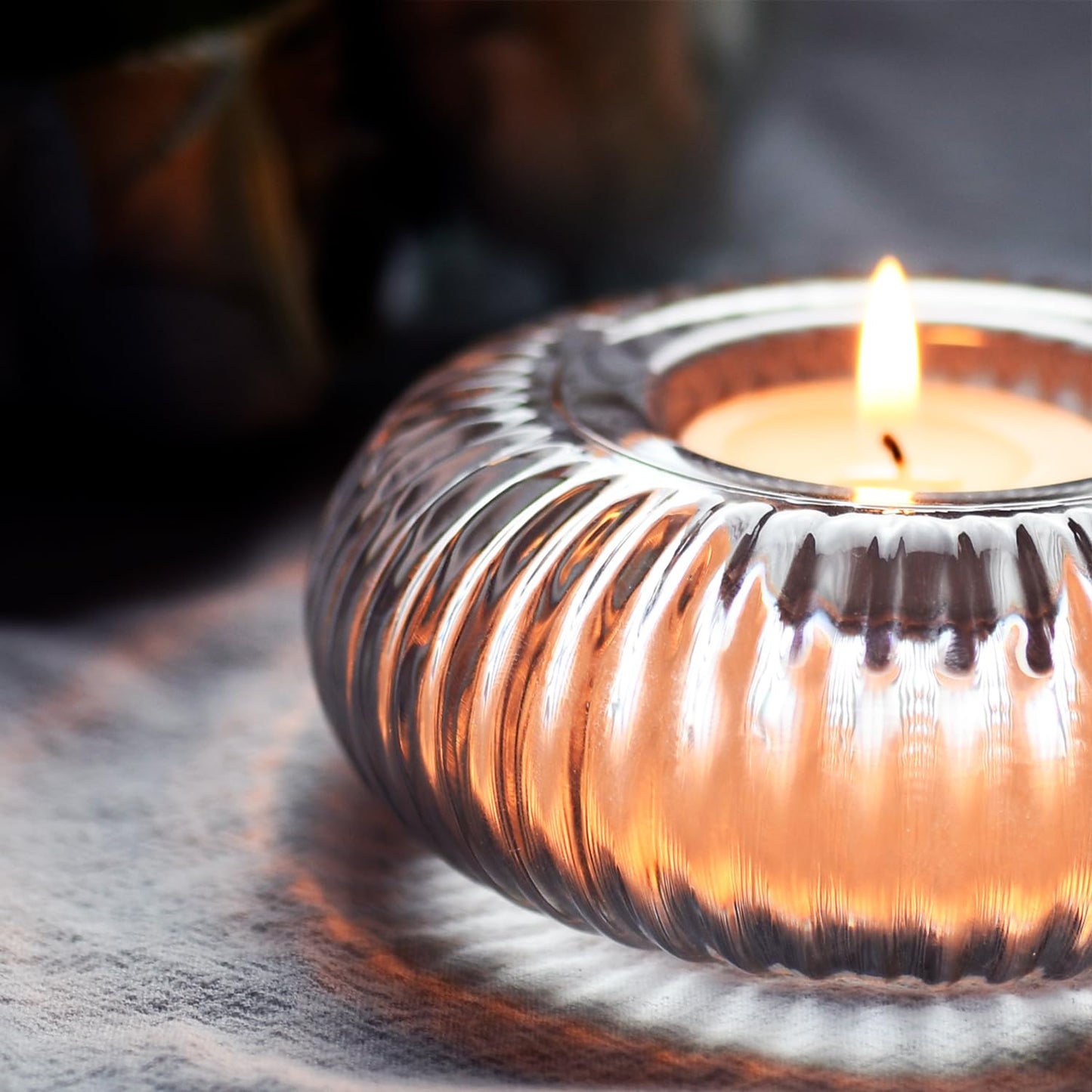50 Candles +4 Glass Candle Holders