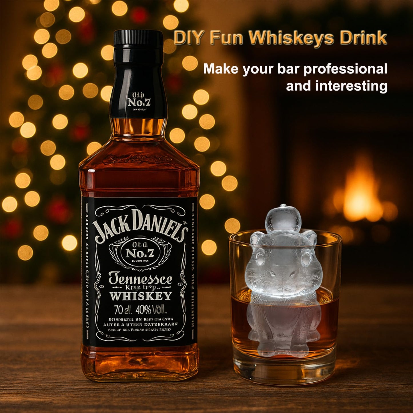 SIUPER 3D Capybara Ice Cube Silicone Molds Tray for Whiskey, Cocktail, Drink, Bar; Rich Details. Fun Animal Mold for Craft Taba Squishy Chocolate Soap Candle Resin Gift for Women Girls Boys; 2 Pack