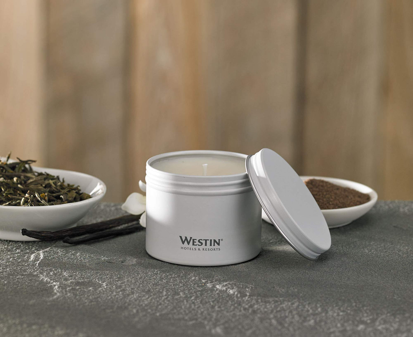 Westin White Tea Candle in a Tin - Hand-Poured, Soy Candle in Tin - Signature White Tea Scent - 4 oz. - Set of 3