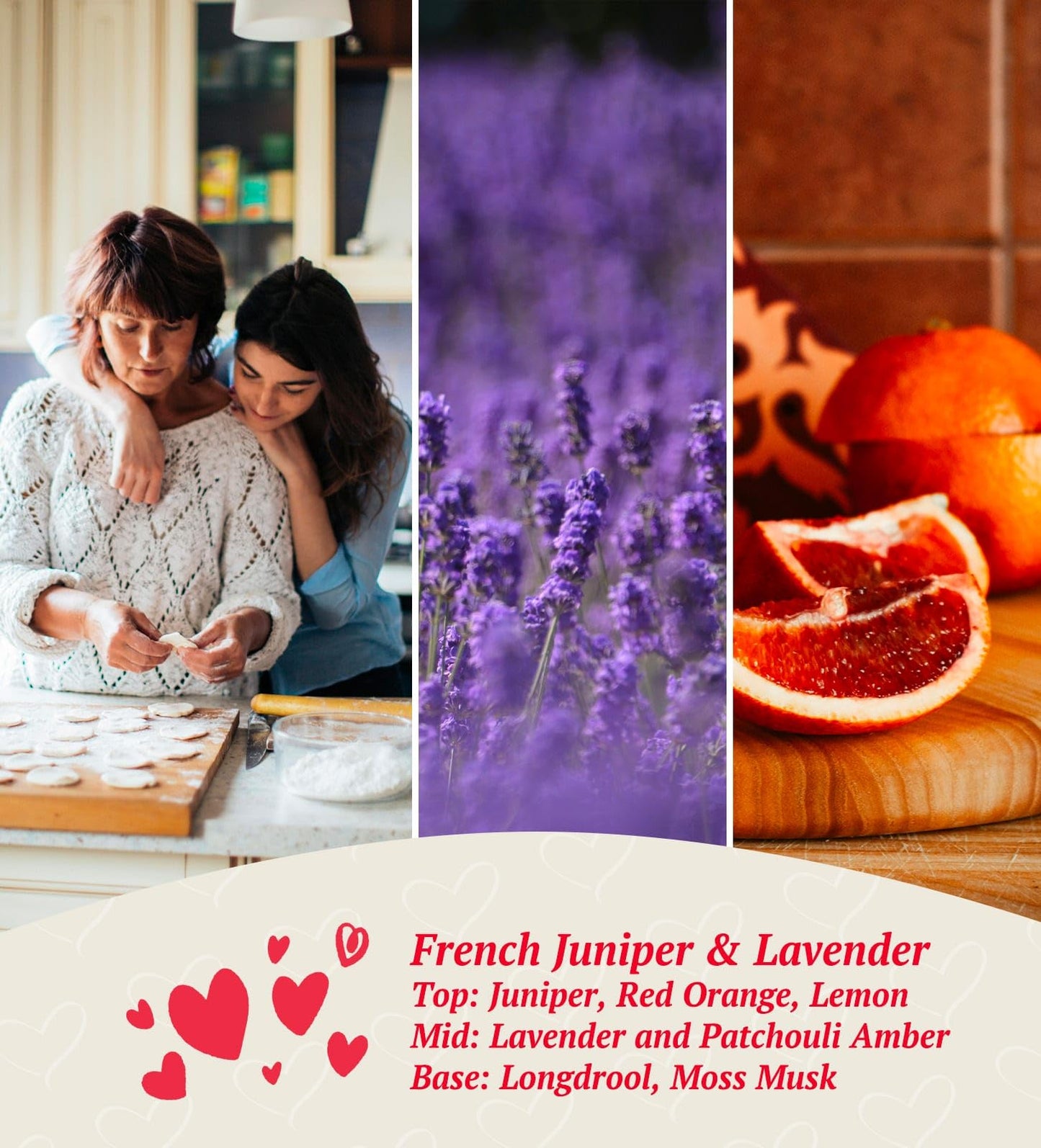 Mother's Day Candles with LED Light, Holiday Candle Gifts for Mom, Christmas Gifts for Women, Juniper&Lavender Scent Candles, Perfect for Xmas,Winter Décor,Over 40 Hours of Burn Time, 100% Soy Wax