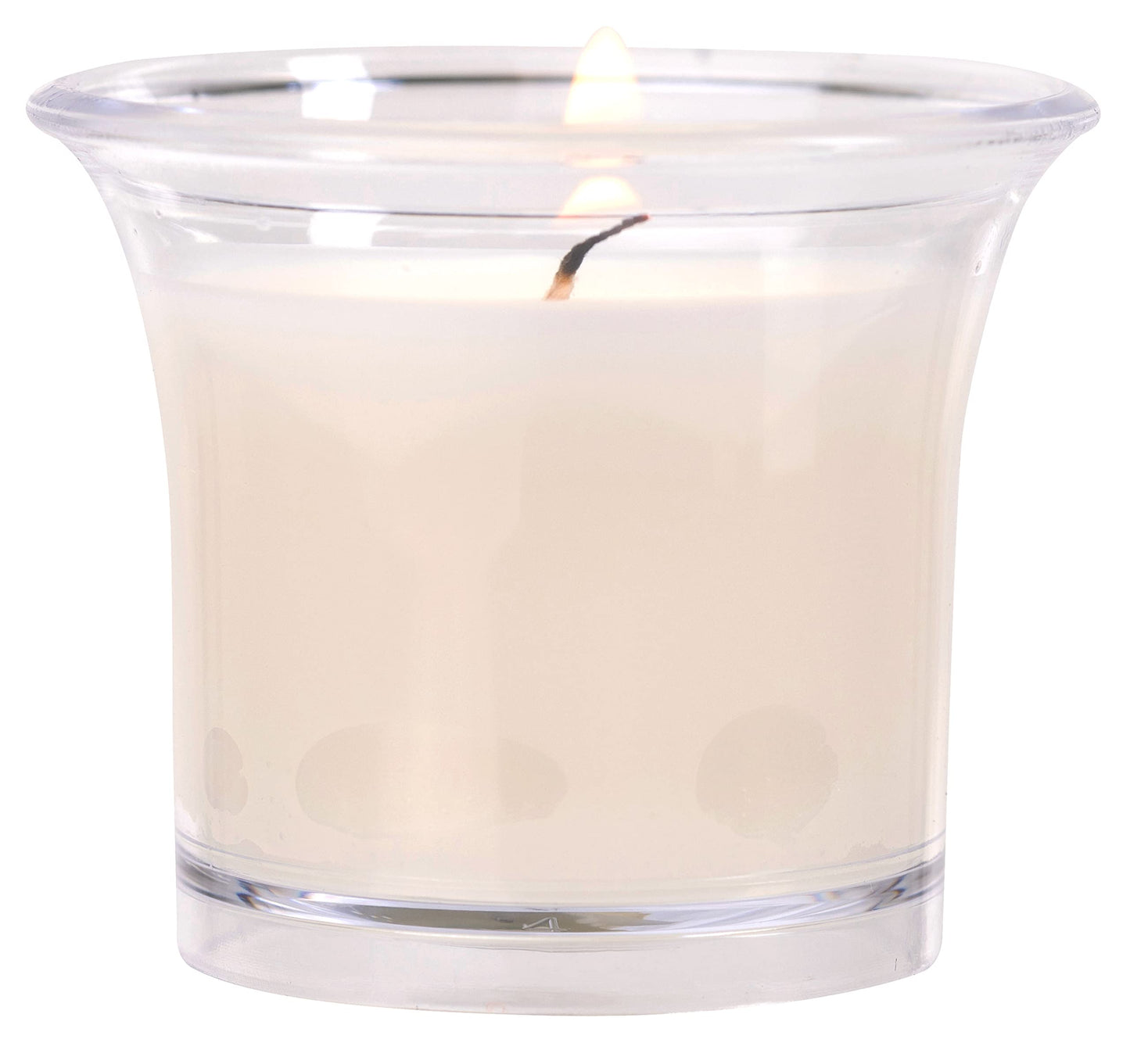 HYOOLA Clear Cup Scented Votive Candles - White - 12 Hour Burn Time - 4 Pack - European Made