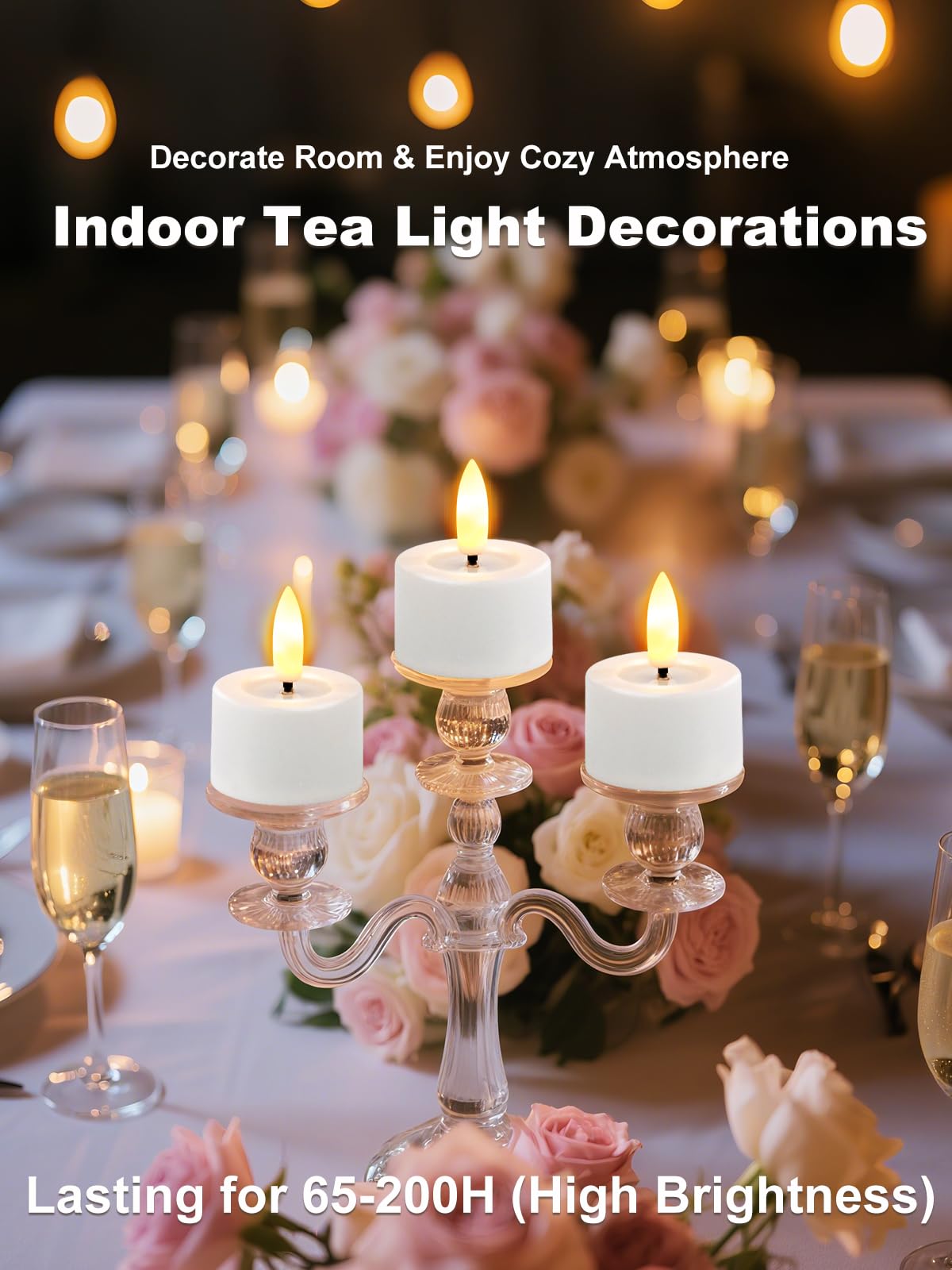 Rechargeable Flameless Tea Lights Candles with Timer Romote, 1.5"x 2" Small Votive Candle Battery Operated with USB Charging Base, Electric LED Candles for Wedding Centerpiece Table Decor (6 Pack)