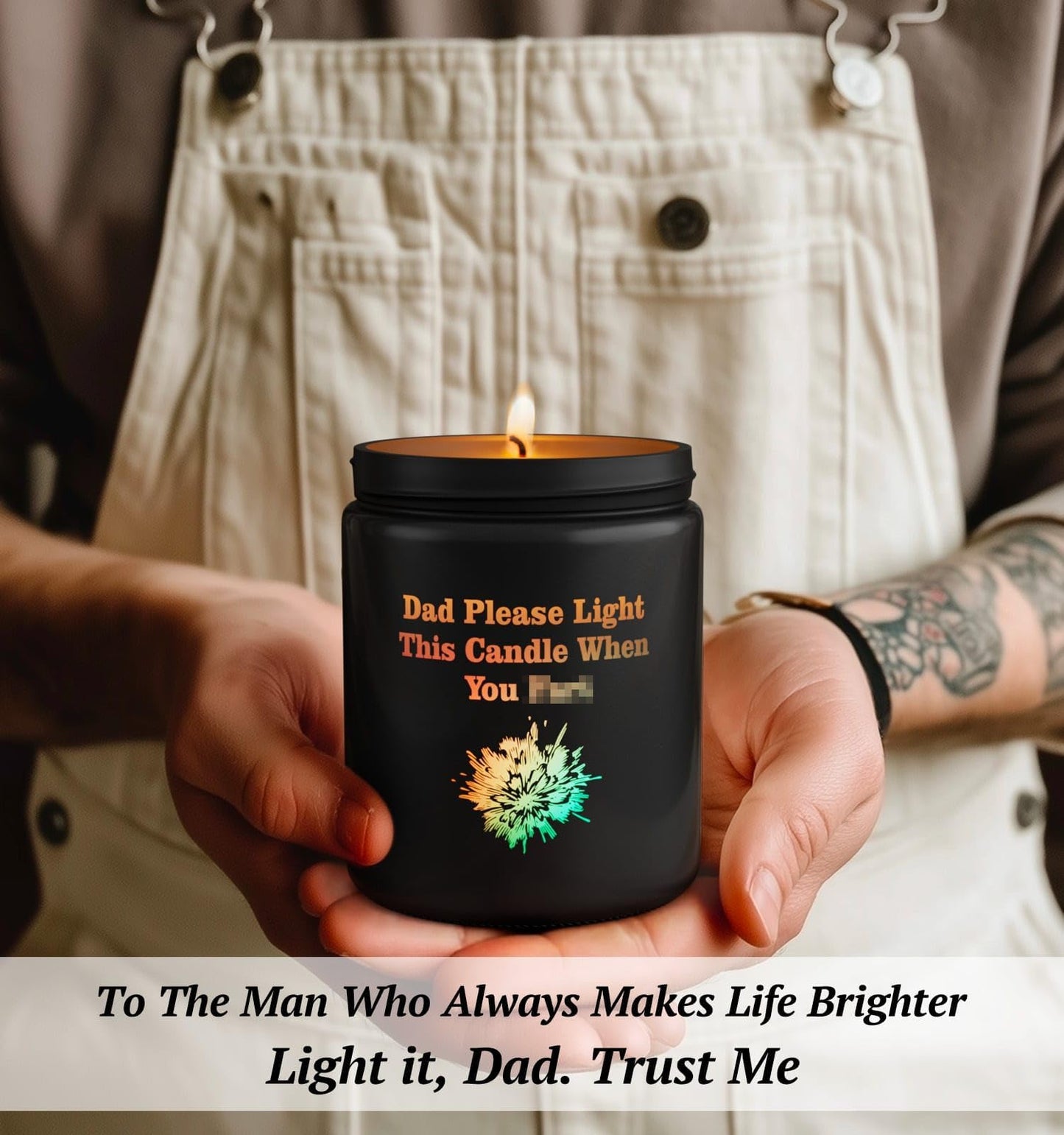 Christmas Candles for Men,Christmas Gifts from Kids, Birthday Xmas Holiday Candle Gifts for Dad,Spice Woody Scented,Perfect for Xmas,New Year,Winter Décor,Over 40 Hours,100% Soy Wax