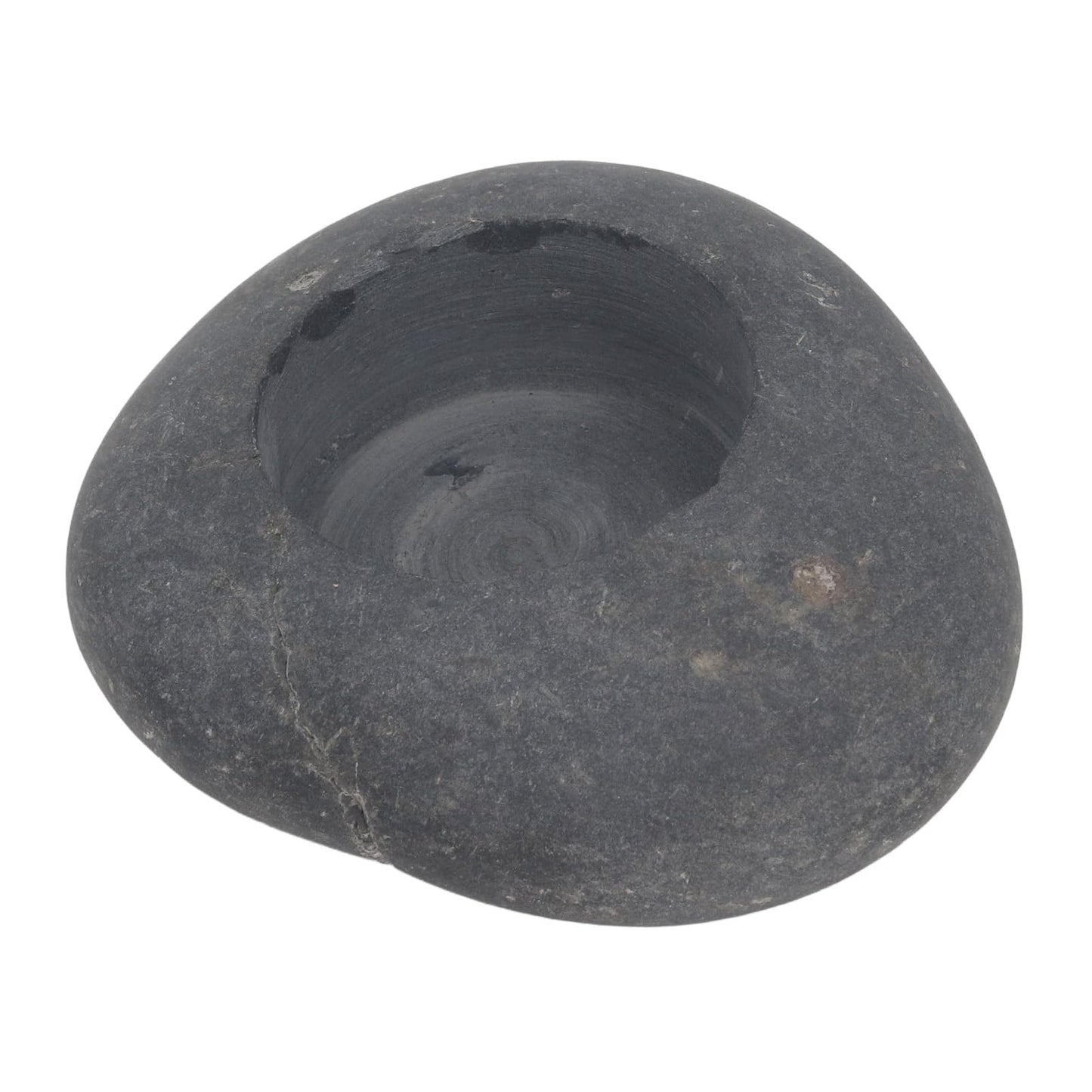 Domary Pebble Candle Holder, Handmade Decorative Stone Tealight Holder with Deep Placement Plate for Wedding Birthday Festival Home Decor