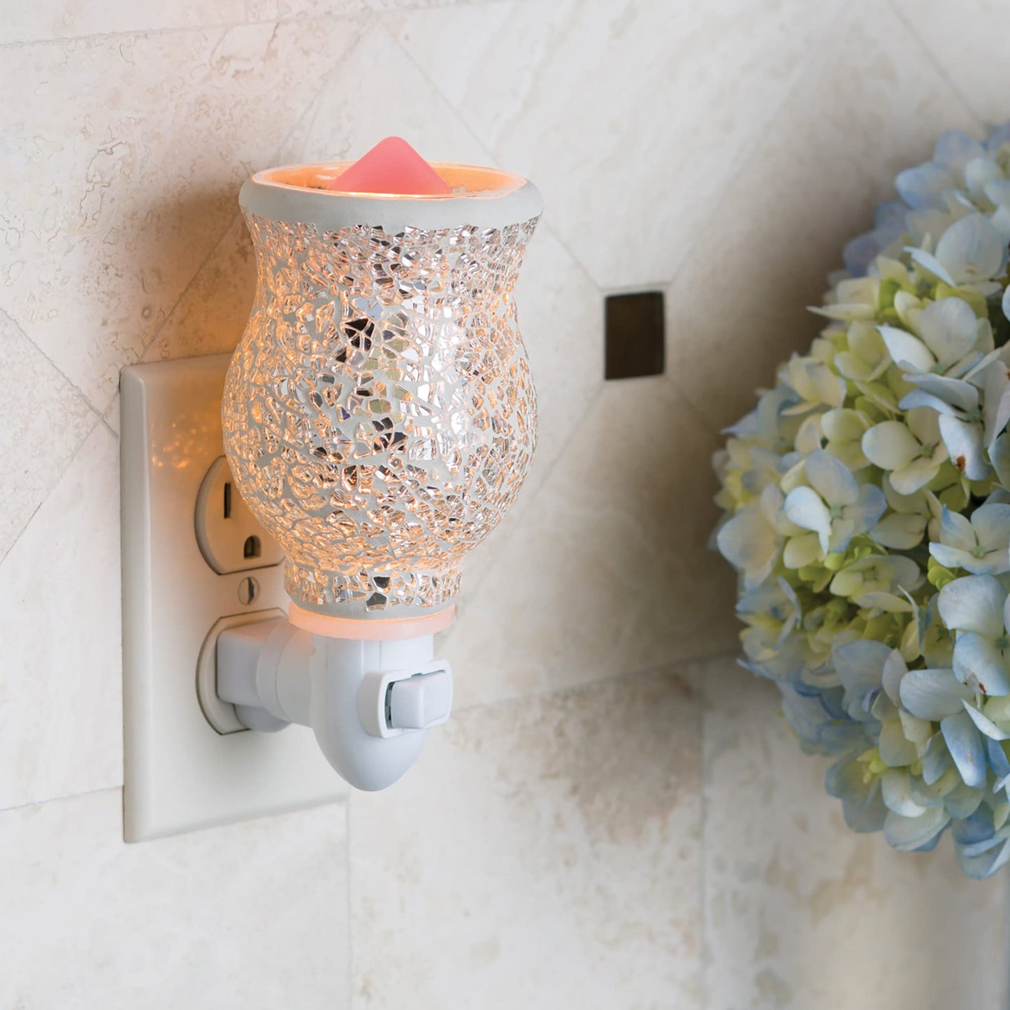 Candle Warmers Etc Pluggable Fragrance Warmer- Decorative Plug-in for Warming Scented Candle Wax Melts and Tarts or Fragrance Oils, Reflection