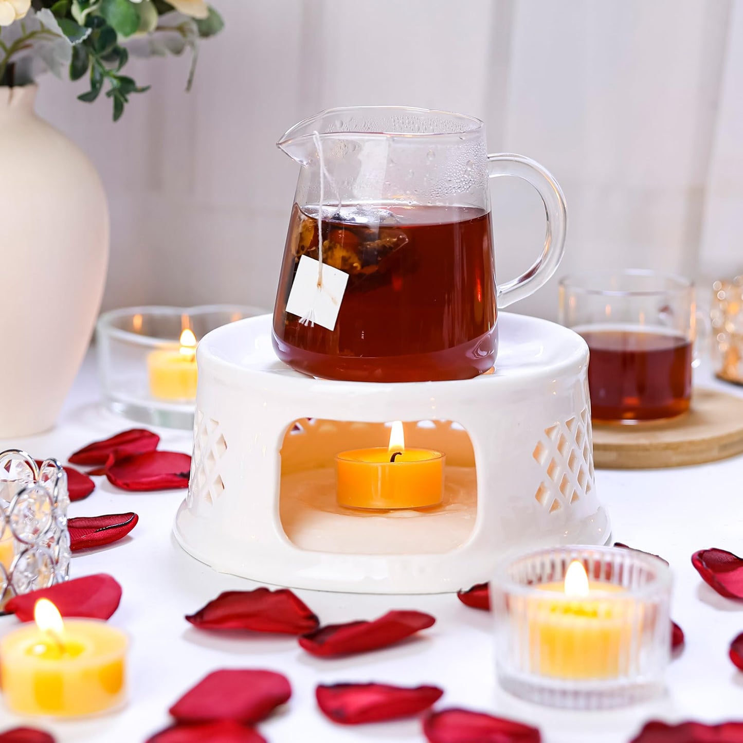 6 Hours Beeswax Tealight Candles Bulk, 40 Packs 100% Pure Beeswax Tea Lights Candle in Clear Cup,Natural Scent Bees Wax Candles Smokeless Clean Burning for Wedding Church Home Decor, Air Purification