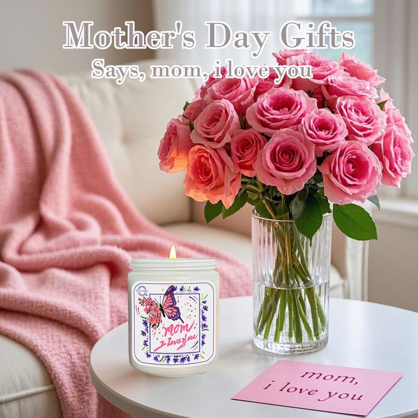 Mothers Day Gifts for Mom from Daughter SonScented Candles for Home, Aromatherapy Candle for Relaxing, Soy Candles Non Toxic, 50 Hour Long Burning, Funny Birthday Gifts for Women