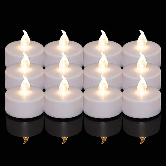 Nancia LED Tea Lights Candles- 100PACK Flameless Candles Realistic and Bright Flickering Long Lasting 200Hours for Holiday Celebration,Home Decoration Warm White