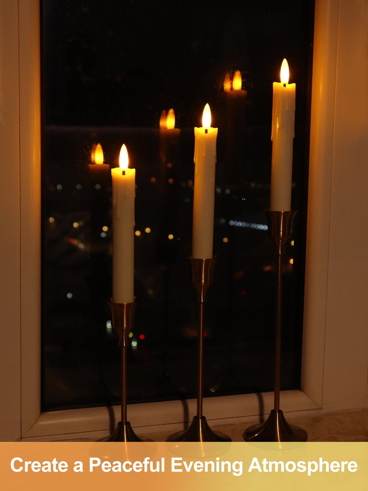 Warmhere 12 Pcs Short Flameless Taper Candles with Remote Timer, 6" Fake Taper Candles Battery Operated, Flickering 3D Flame, Ivory Plastic LED Candlesticks for Home Wedding Party Holiday Decor