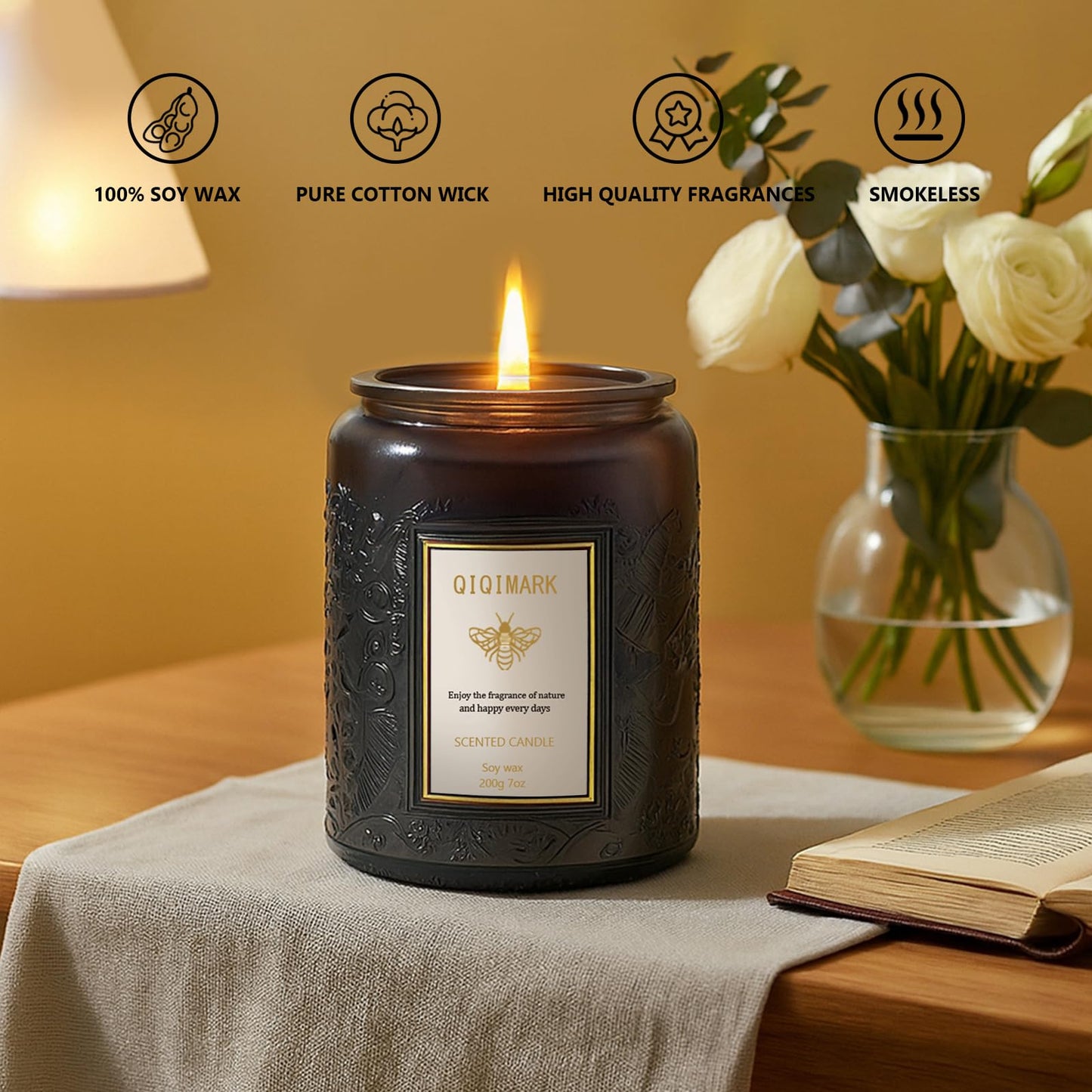 Candles for Men Gift Set, 6 Pack Masculine Scented Soy Candles, 300 Hour Long Lasting Aromatherapy Candle Set, Luxury Home Fragrance Gifts for Men, Dad, Husband, Birthday, Fathers Day