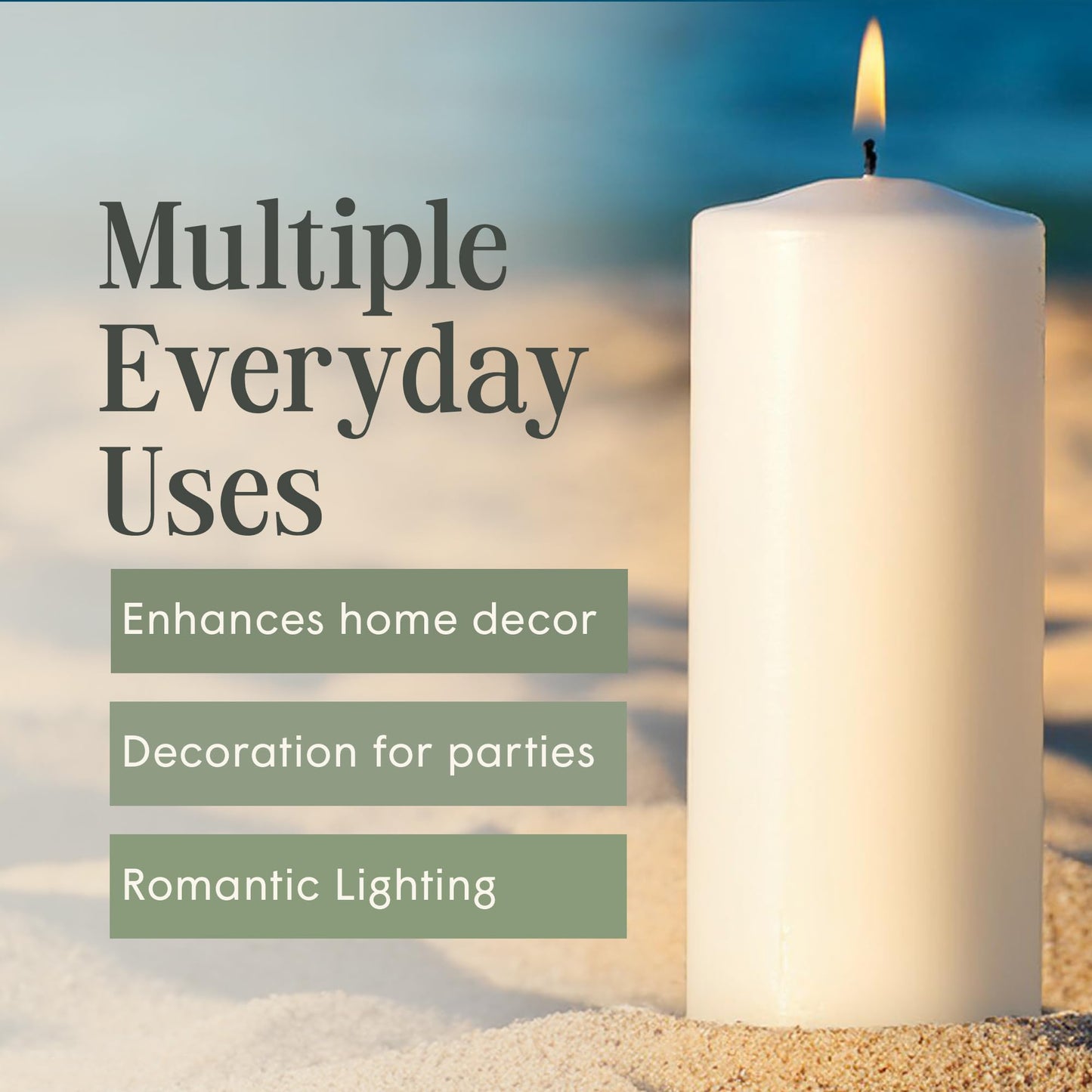 Mister Candle Citronella Candle, Ideal for Indoor & Outdoor Use, 4x8 Tall Pillar Candle, Hand Poured, Premium Wax & Dripless, Made in USA, 150 Hour Burn Time