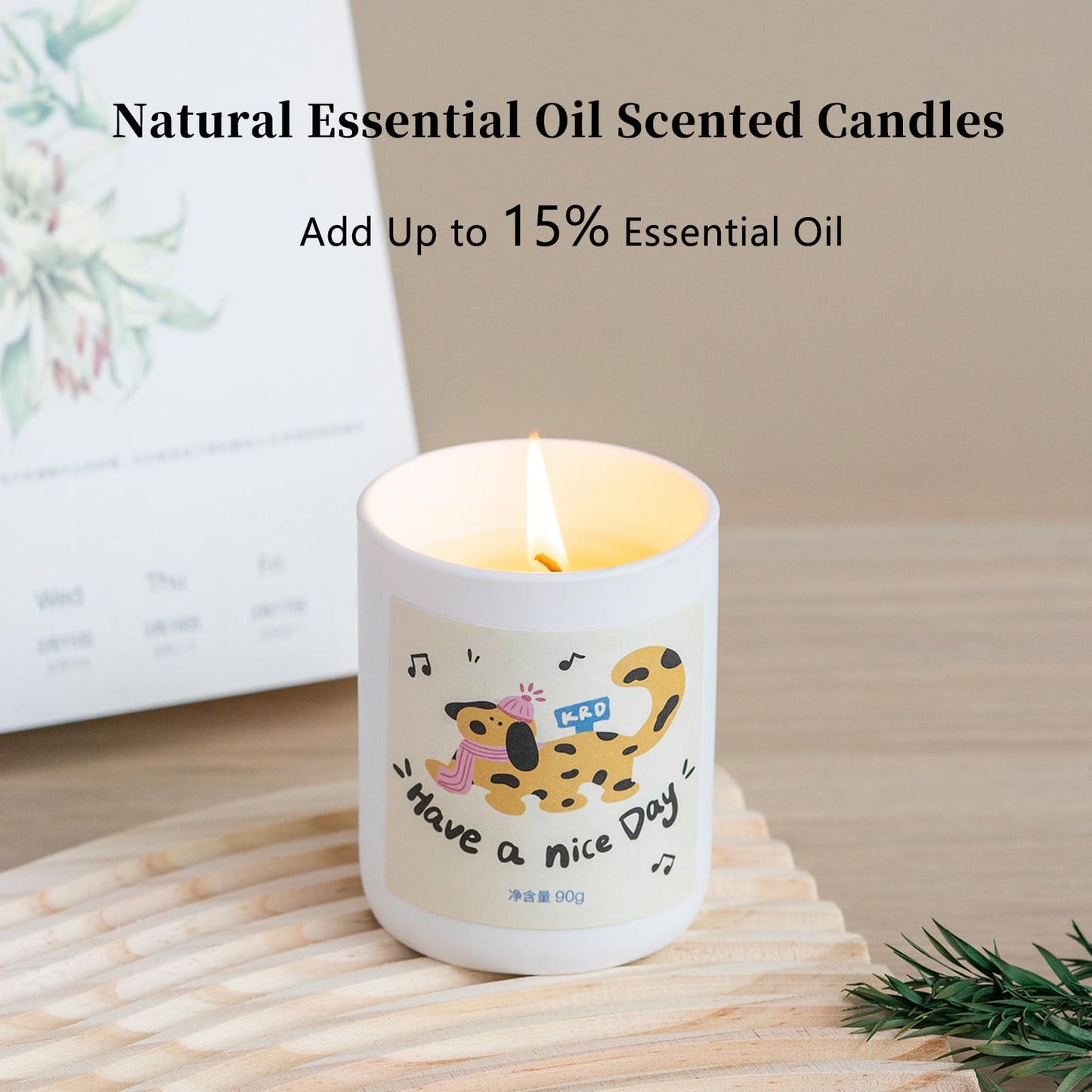 KRD Pet Lover Gifts for Women, 3 Pack Strong Scented Candles Set, 3x3.2oz 60H Burn, Fresh Pet Odor Eliminator for Home Bathroom