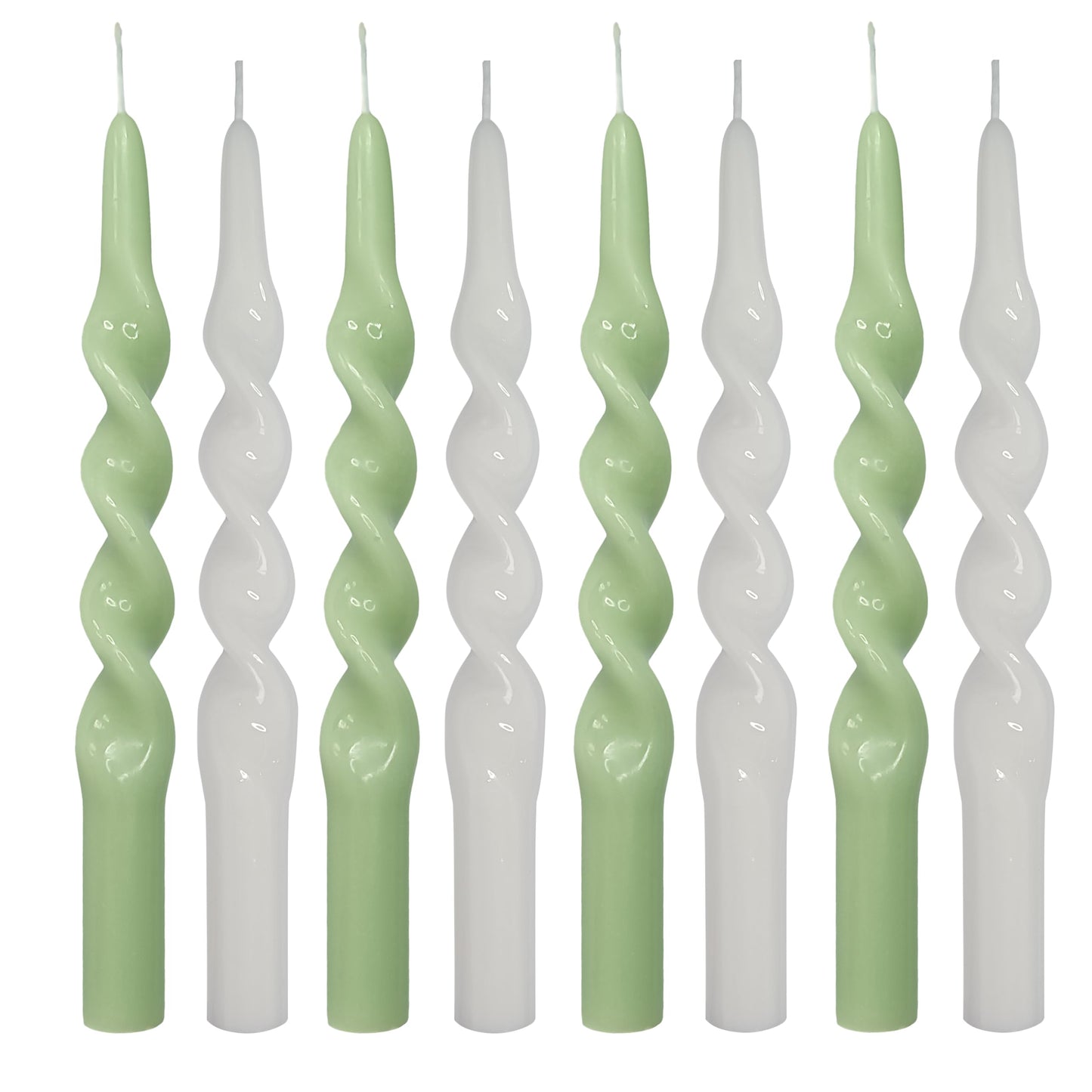8 PCS Twisted Candlesticks Spiral Candles Taper Unscented Taper Candlesticks 10 inch Dinner Candle for Home Decor, Relaxation & All Occasions
