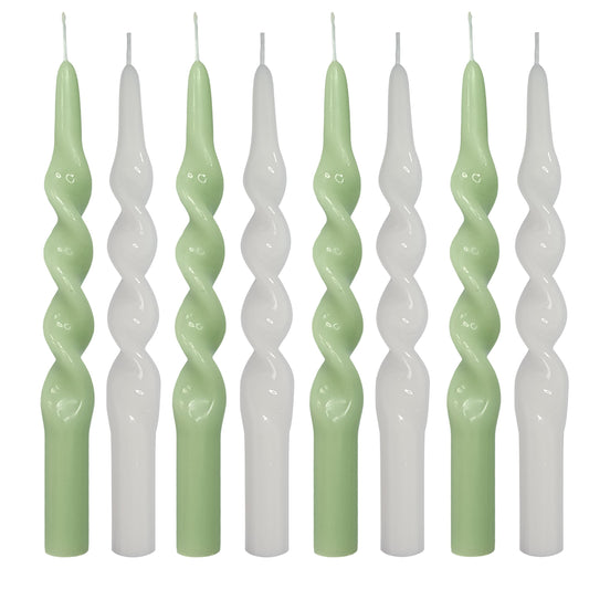 8 PCS Twisted Candlesticks Spiral Candles Taper Unscented Taper Candlesticks 10 inch Dinner Candle for Home Decor, Relaxation & All Occasions
