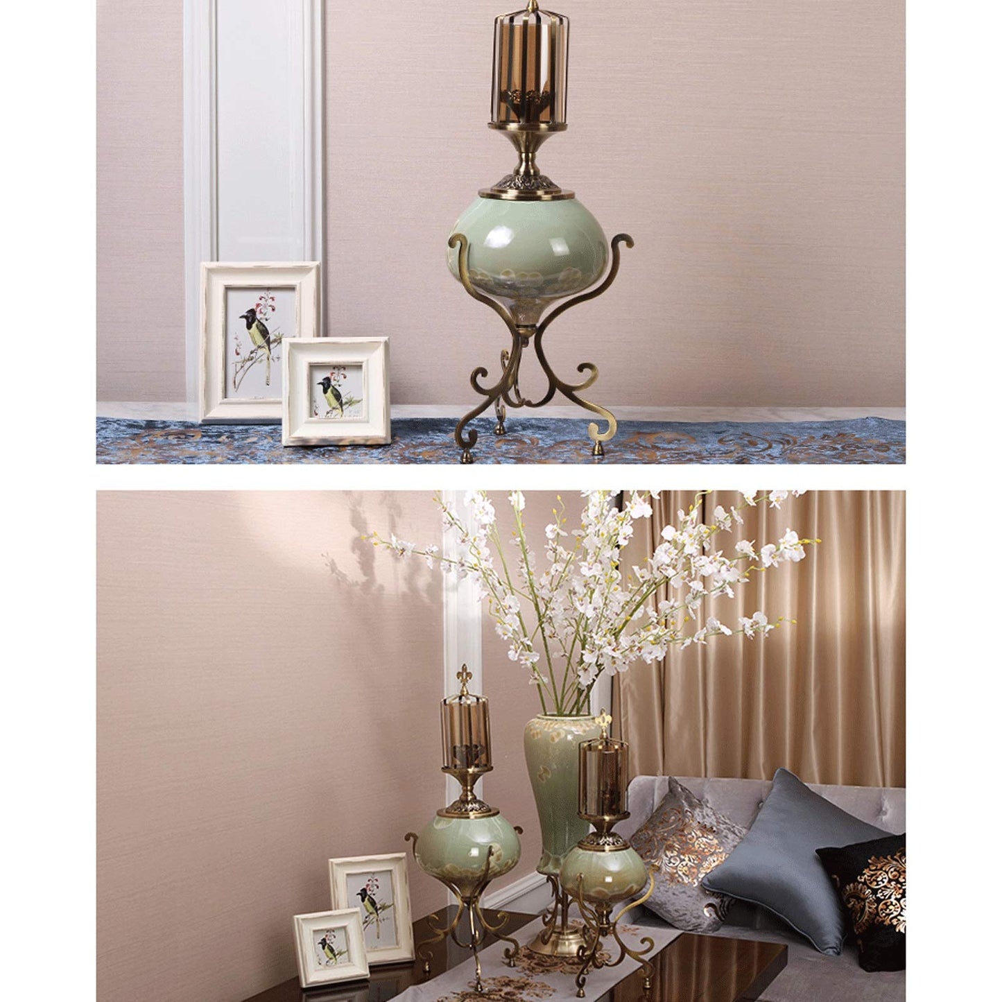 XILIN-1987 Candle Holderss Chinese Retro Candle Holder， Candlesticks for Home Decor Centerpiece - Perfect Centerpieces for Weddings, Parties and Home Decor Decorative Candlestick