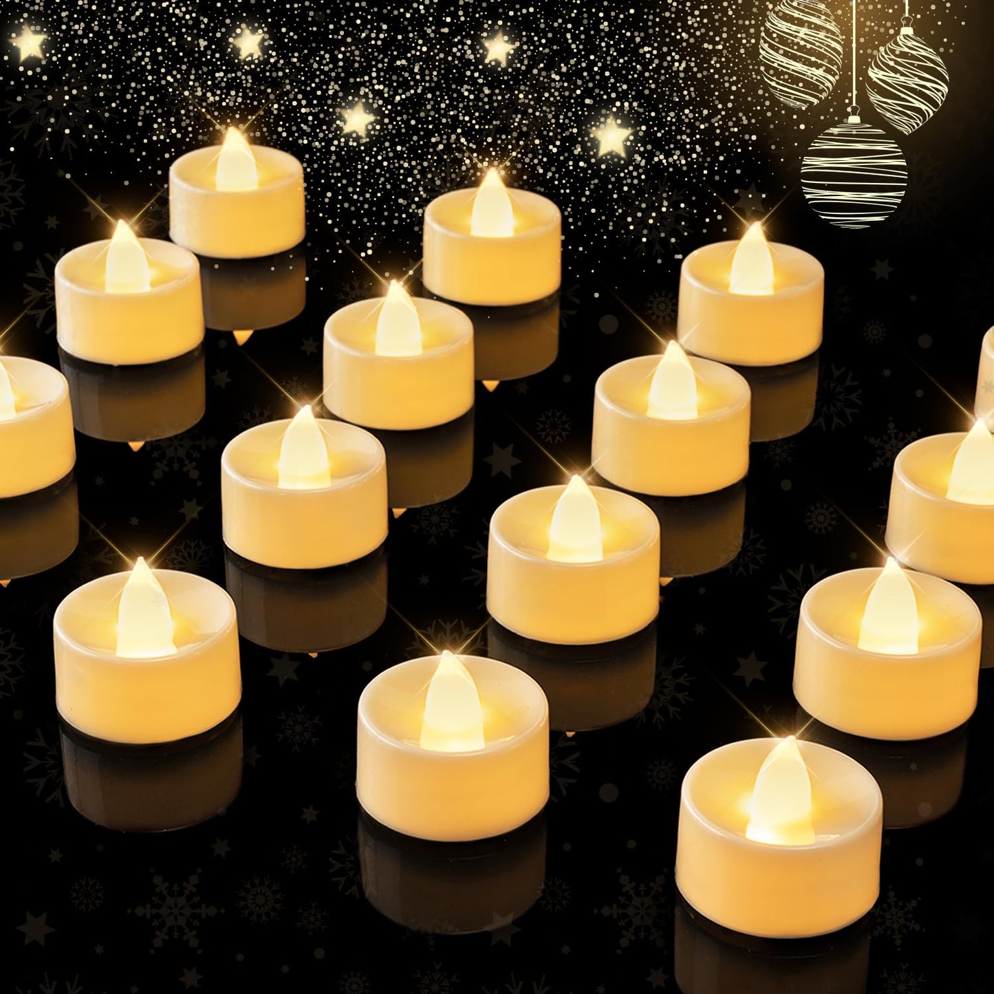 BEICHI 12-Pack Timer Tea Lights Candles Battery Operated, LED Tea Lights, Built-in 6 Hours Timer, Flameless Fake Candles, Tea Light Flickering Votive Candle 1.5'' D x 1.3'' H (Ivory Shell)