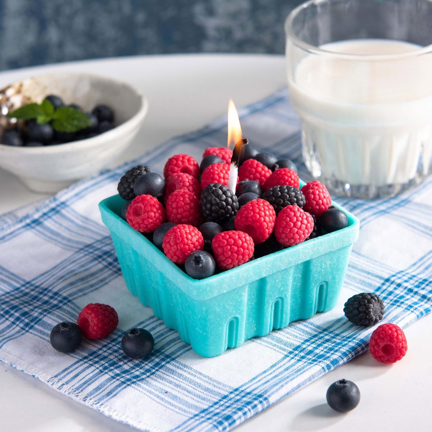 Berry Basket Candle Vegetable Wax Candle