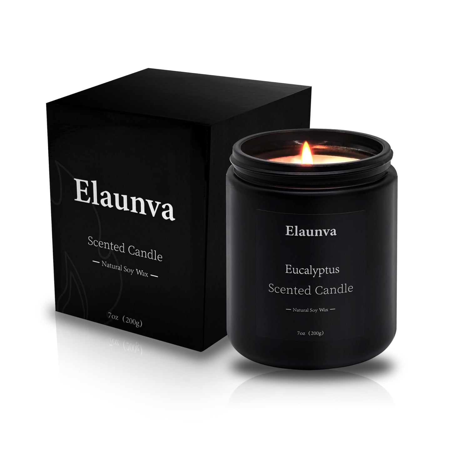 Elaunva Eucalyptus Scented Candle 7oz (200g), Natural Soy Wax Aromatherapy, Spring Fresh Home Scent, Stress Relief, Spring Easter Home Decor Gift for Men and Women