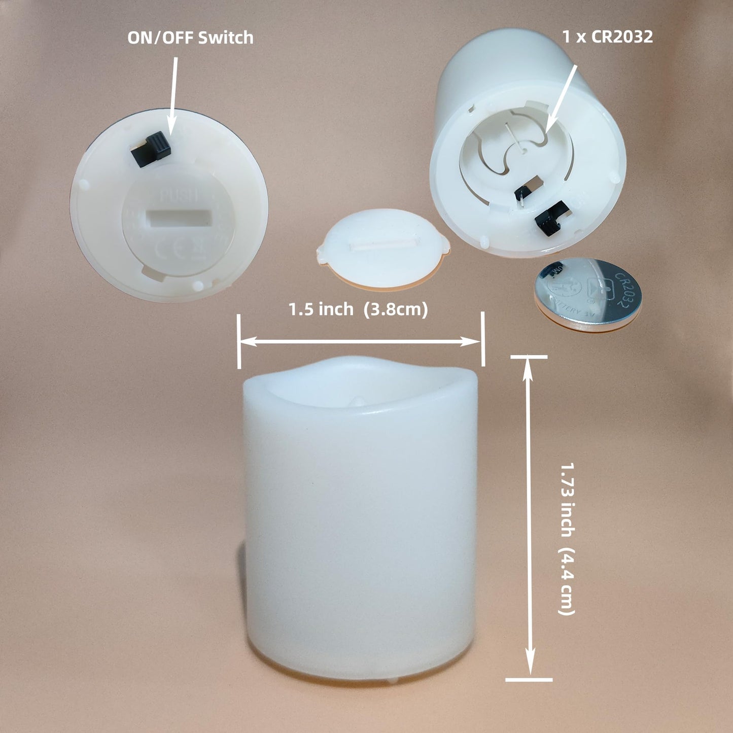 Smallpenglai 12 Pack Flameless Votive Candles Flickering Electric Fake Candles LED Battery Operated Tea Lights for Home Wedding Decor Party Table Halloween Christmas Decorations, Warm White Glow