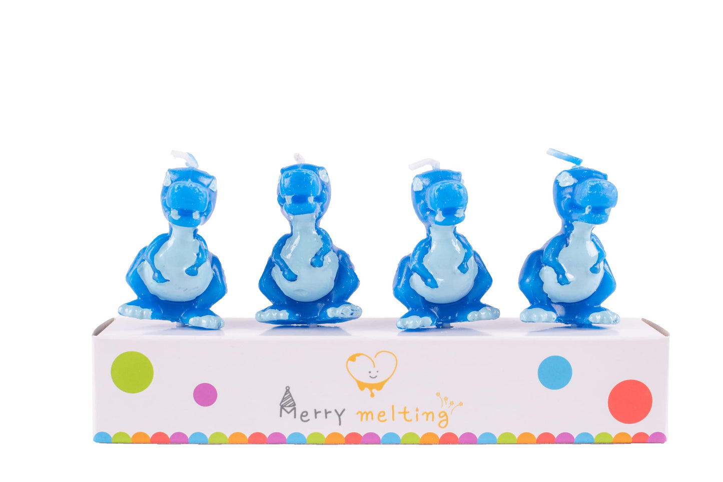Merry Melting Birthday Candle for Cake Topper (Dinosaur Birthday Candle)