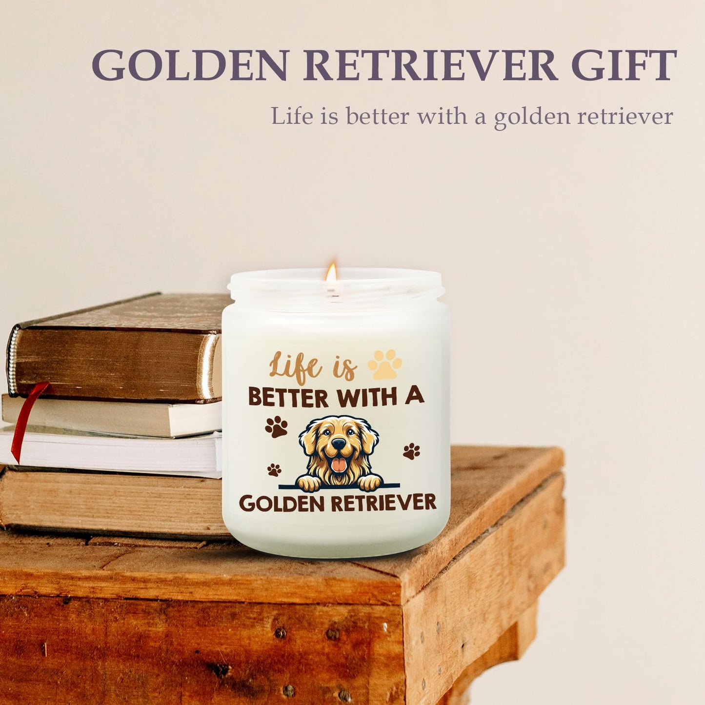 Goiicoln Golden Retriever Gifts for Women, Golden Retriever Candle, Dog Mom Gift, Goldens Retrievers Mom Gifts for Birthday, Mother’s Day for New Pet Parents