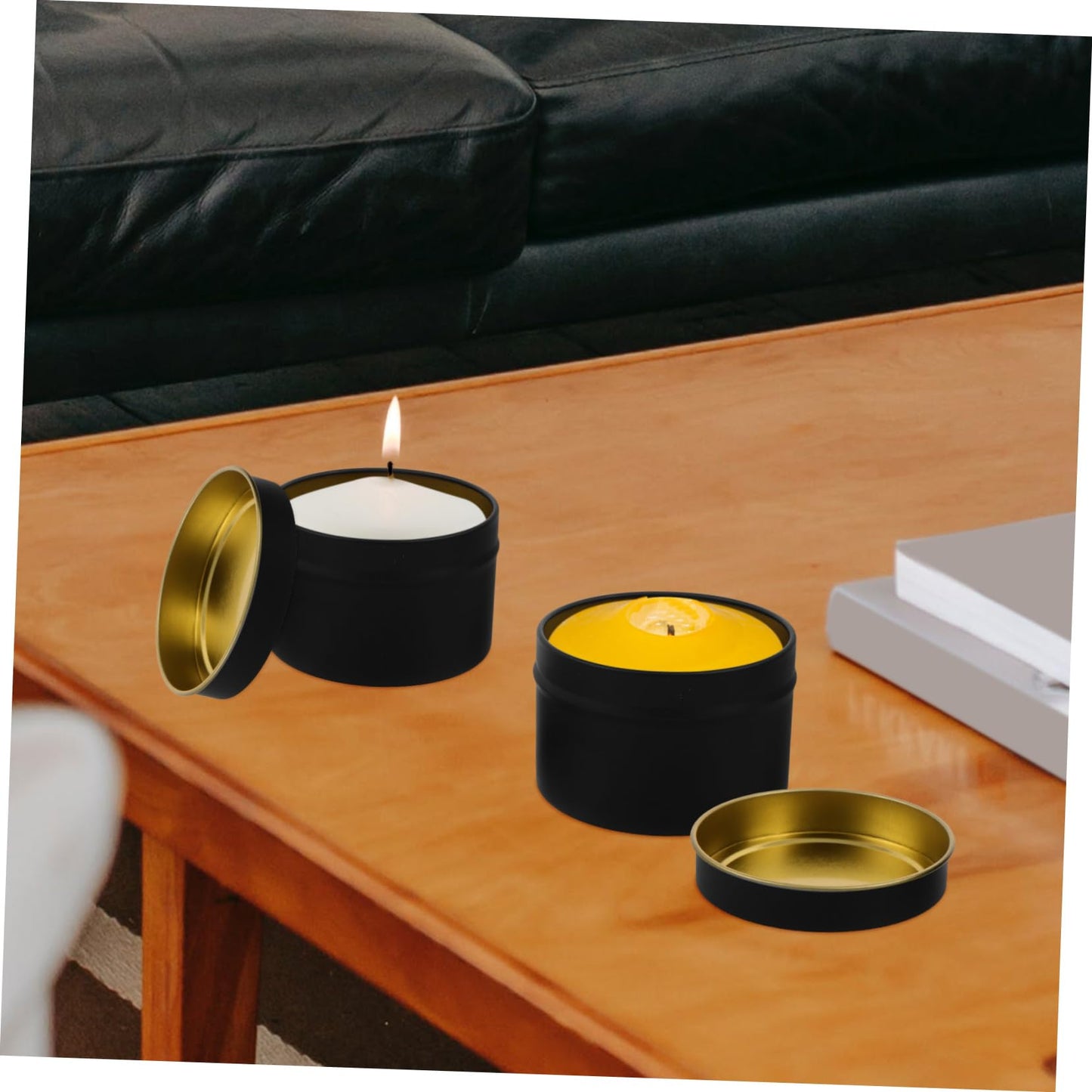 ARTIBETTER 12pcs Vintage Candle Jars Empty Metal Candle Tins with Lids Storage Containers for Home
