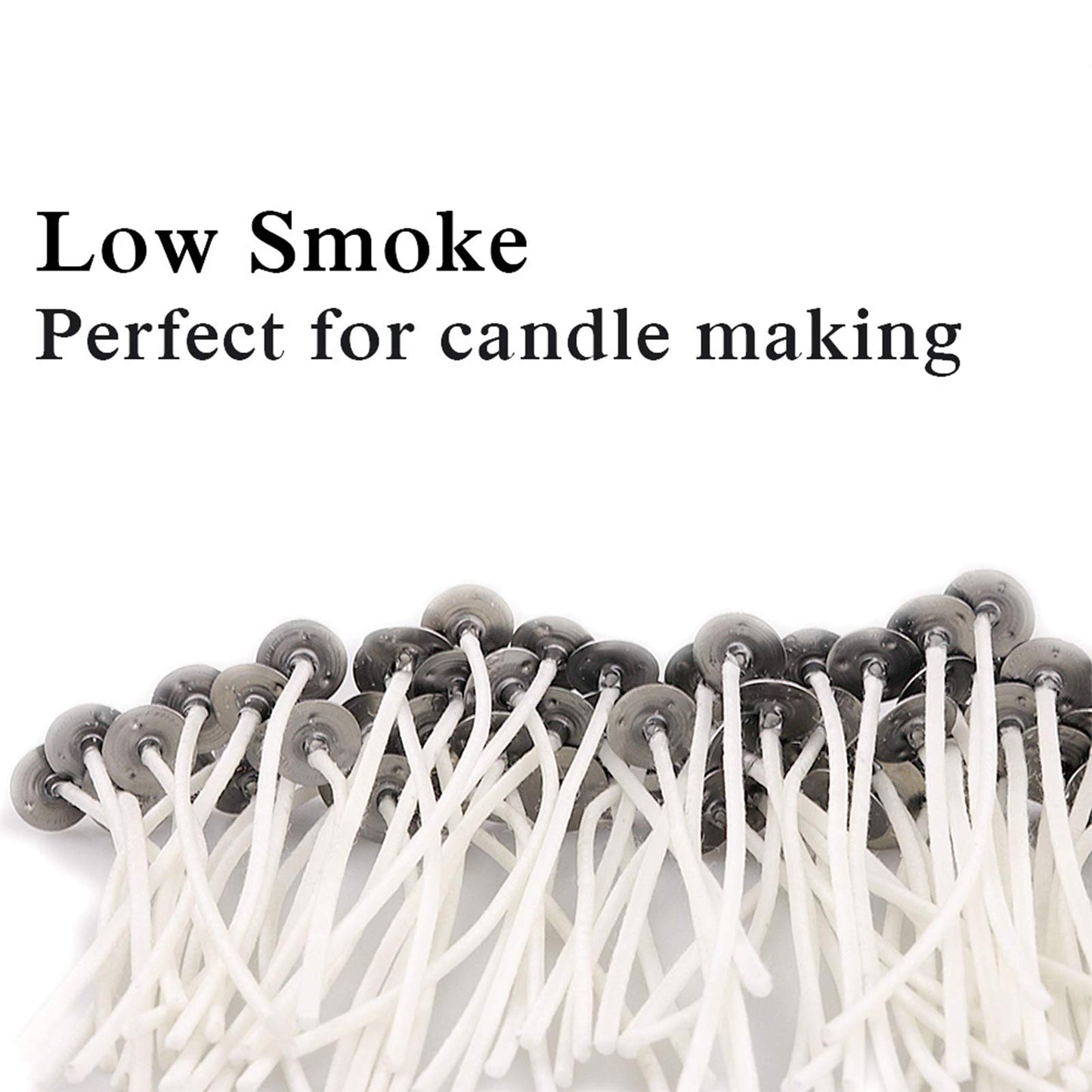 EricX Light 100 Piece Cotton Candle Wick,3.5" Pre-Waxed & Cotton Core,for Candle Making,Candle DIY