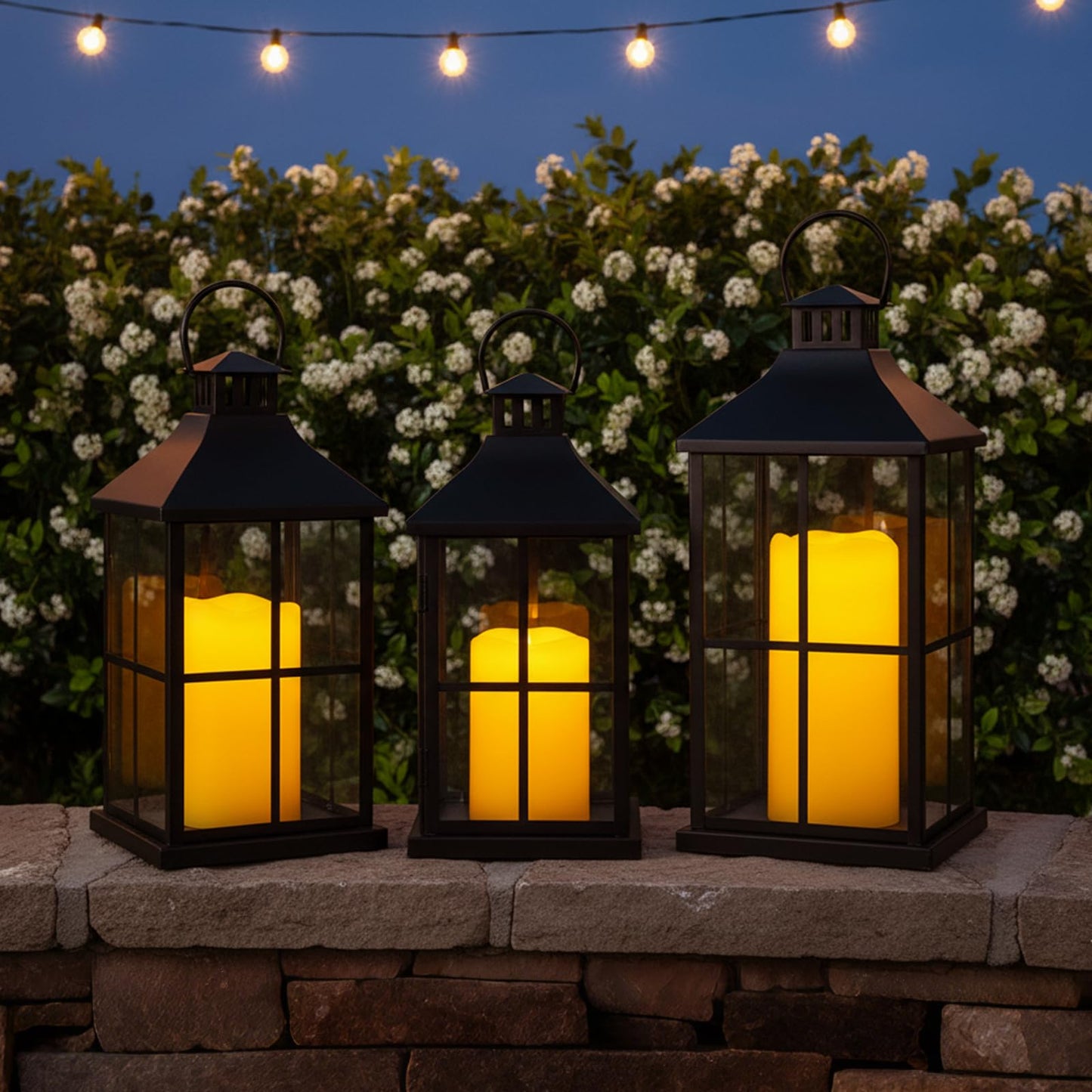 Homemory Large Solar Candles Outdoor Waterproof, 4"x6", Dusk to Dawn, Solar Powered Flameless Candles for Outdoor, Lanterns