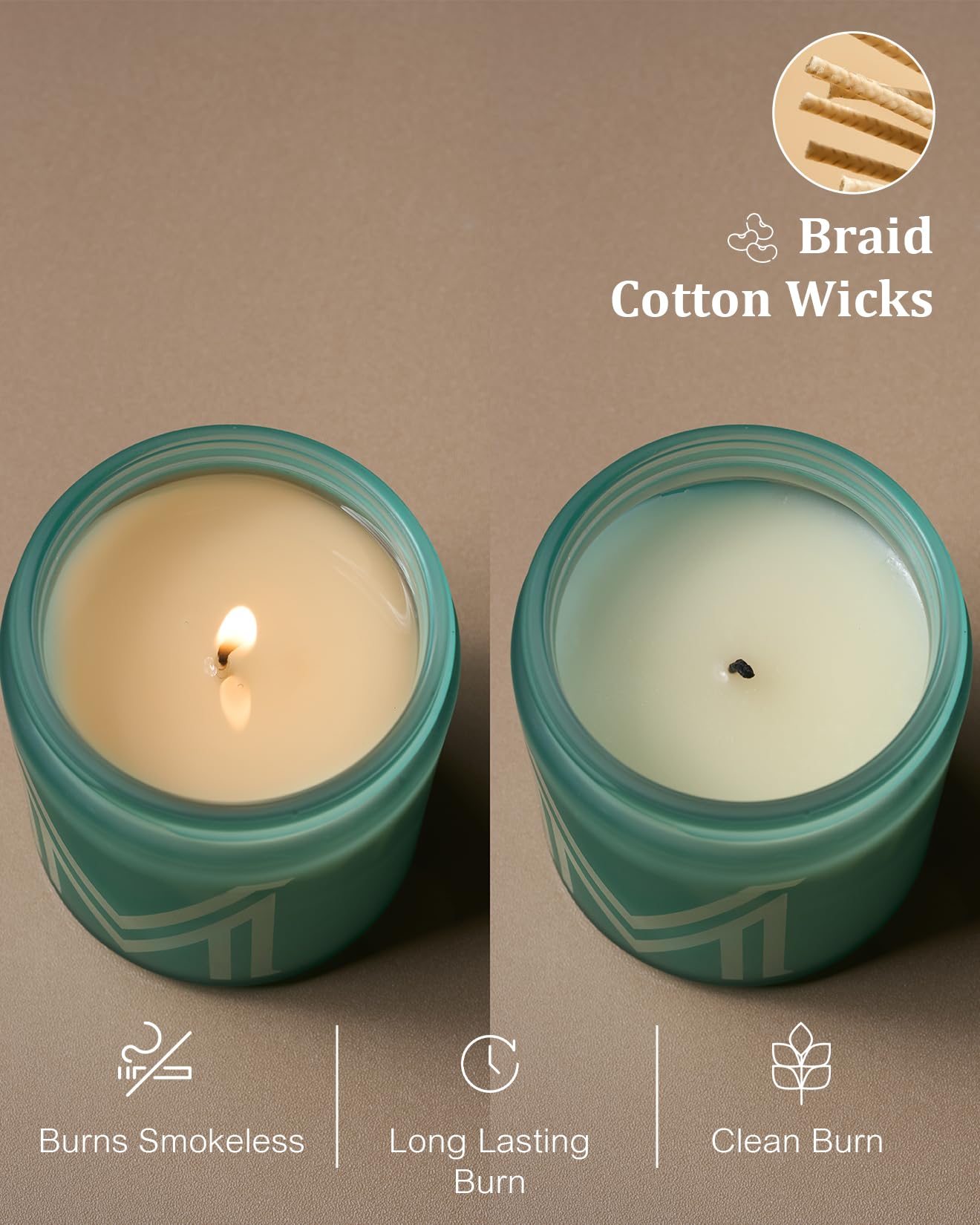 M&SENSE Sandalwood Jasmine Scented Candles for Home, 7.05oz Organic Soy Wax, 50 Hours Natural Candles Non Toxic, Spring Floral Smelling Home Fragrance for Women, Aromatherapy Gifts for Stress Relief