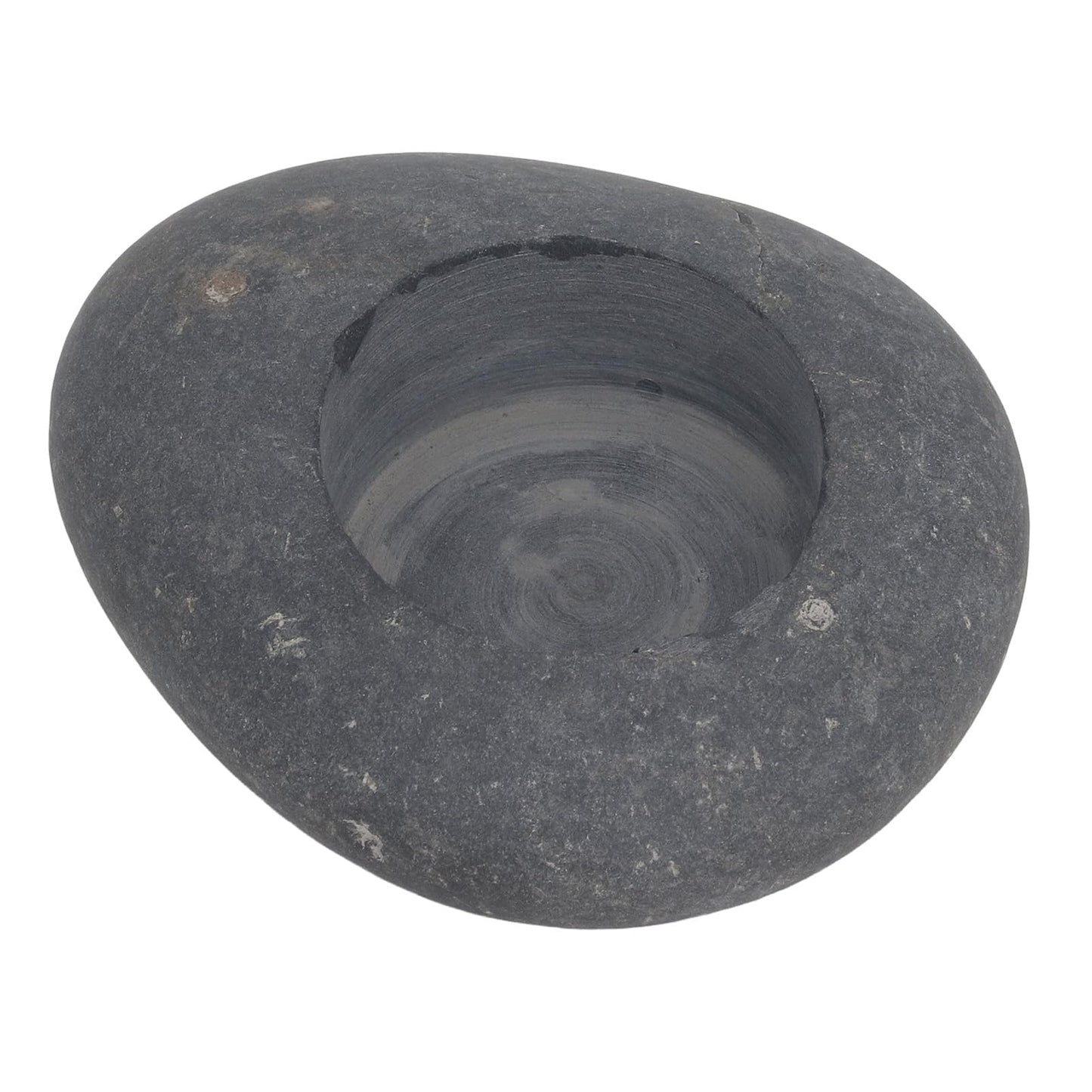 Domary Pebble Candle Holder, Handmade Decorative Stone Tealight Holder with Deep Placement Plate for Wedding Birthday Festival Home Decor