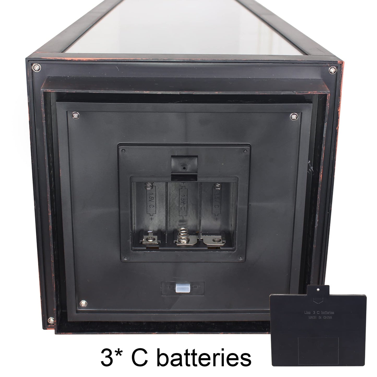 1Pack Decorative Big Lantern 25.2" H with Dancing Flame LED Timer Candle,ON/Off/Timer LED Candle with 6hours,Hanging Lantern for Outdoor Garden/Indoor Use.