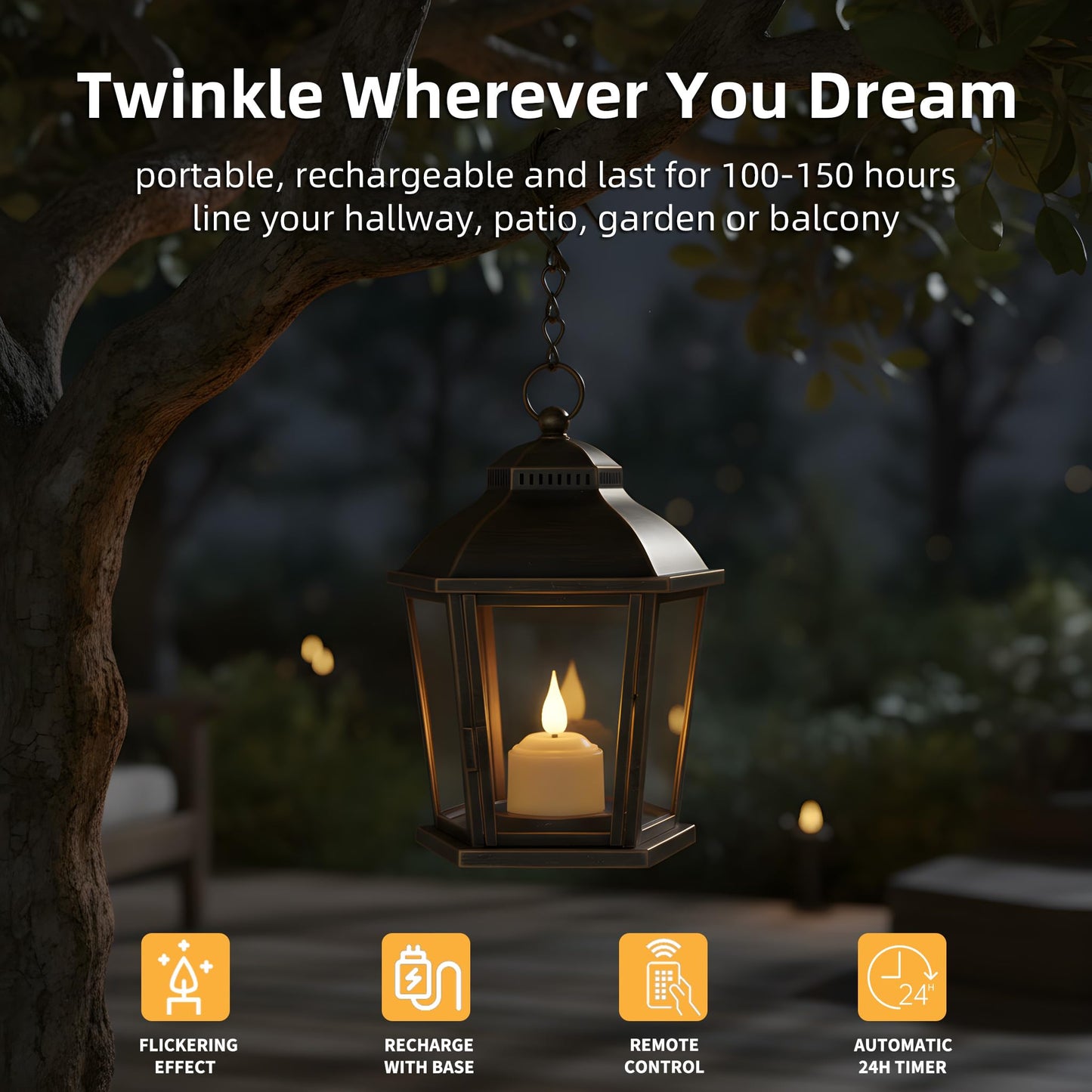 Rechargeable Tea Lights Flameless Candles with Remote Timer & Charging Base, LED Tealight Candles Battery Operated USB Candles for Fall Wedding Christmas Halloween Table Centerpiece Reception, 6-Pack