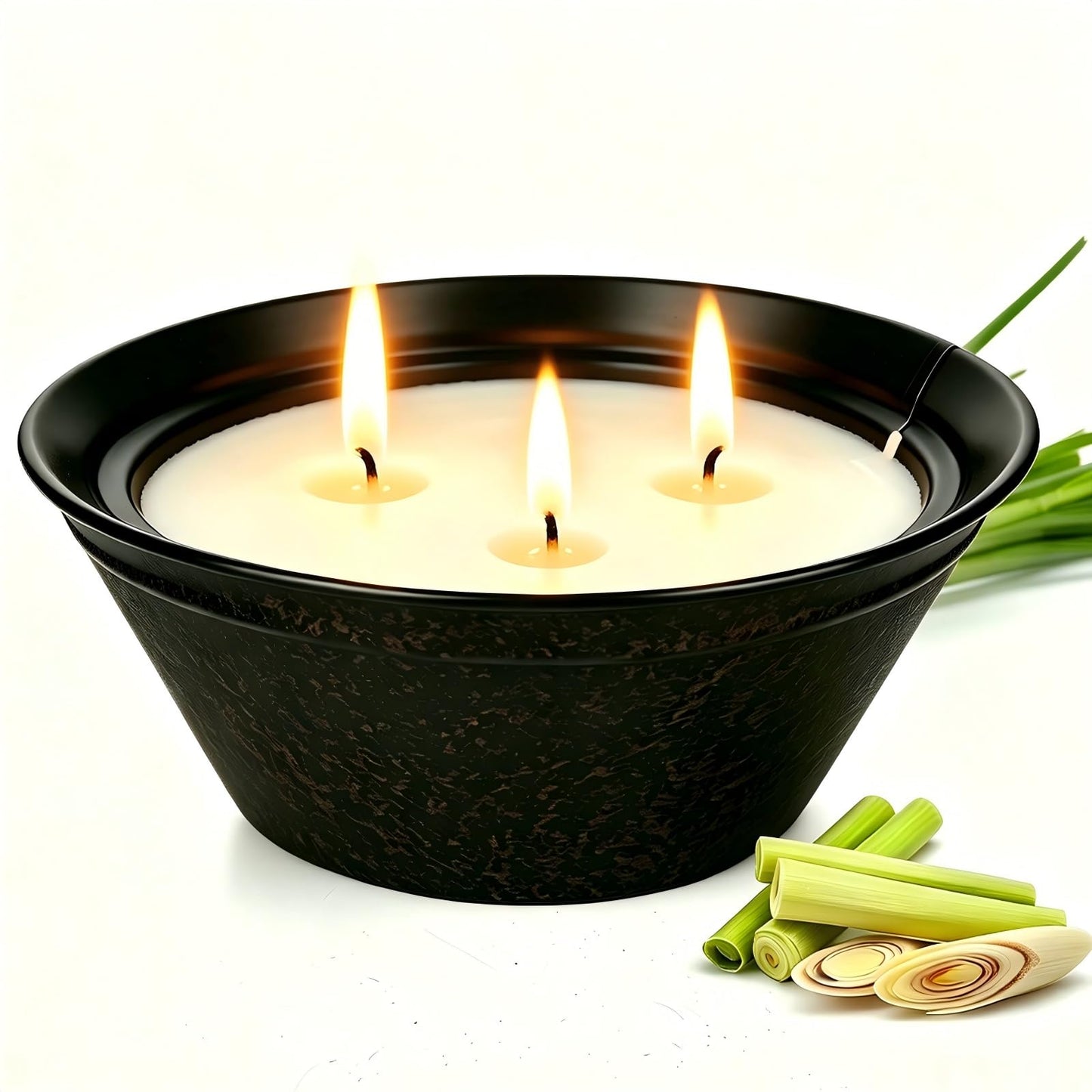 Citronella Candles Outdoor Large 23oz 3-Wick Natural Citronella Lemongrass Soy Wax Bucket Candle Up to 100 Hours Outdoor Candles for Patio,Yard,Fishing,Home Decor,Backyard in Summer