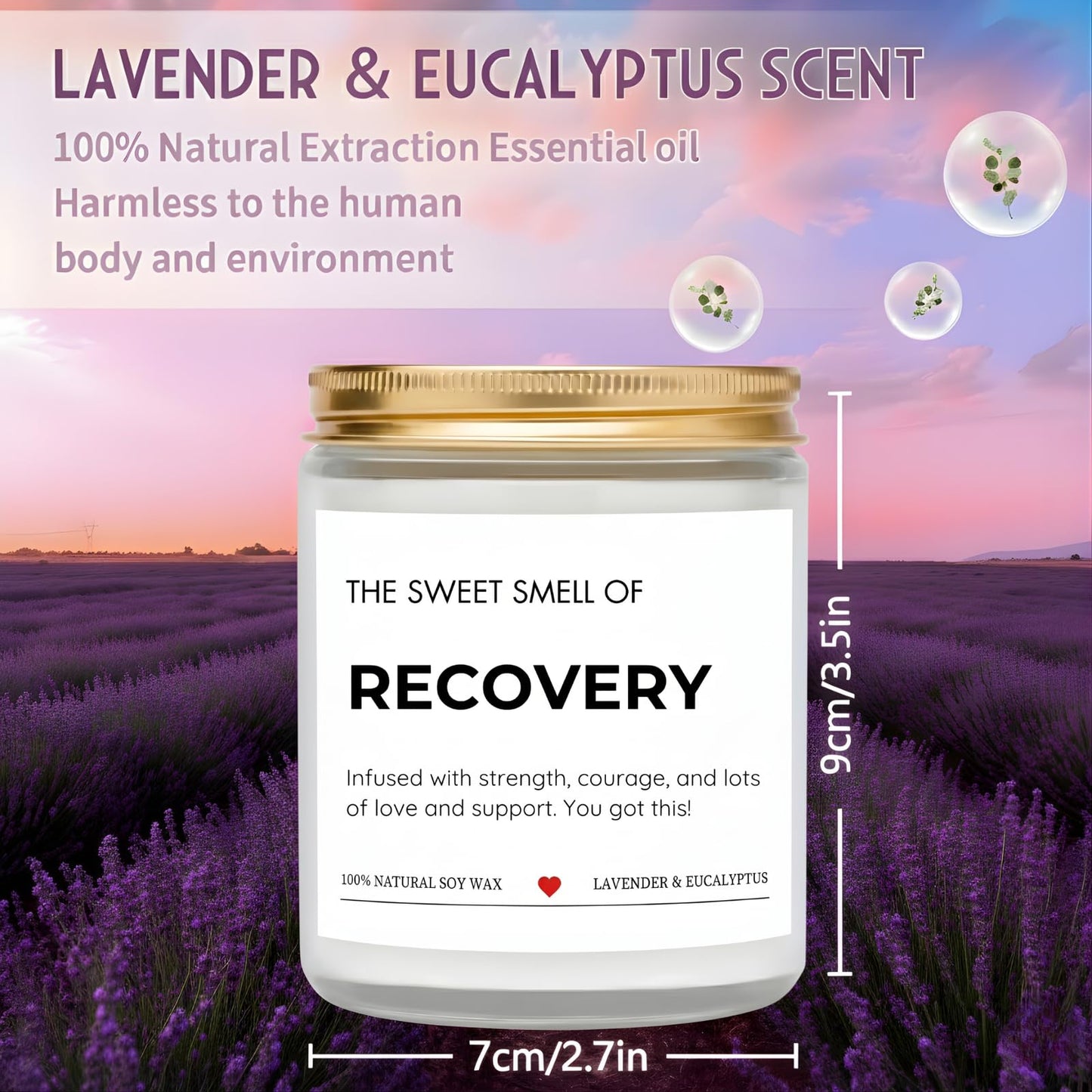 Get Well Gifts for Women, Funny Get Well Soon Gift, After Surgery Gift, Hysterectomy Recovery, Cancer Care, You Got This, Knee, Back & Heart Surgery Recovery Gifts for Men, Lavender Scented Candle